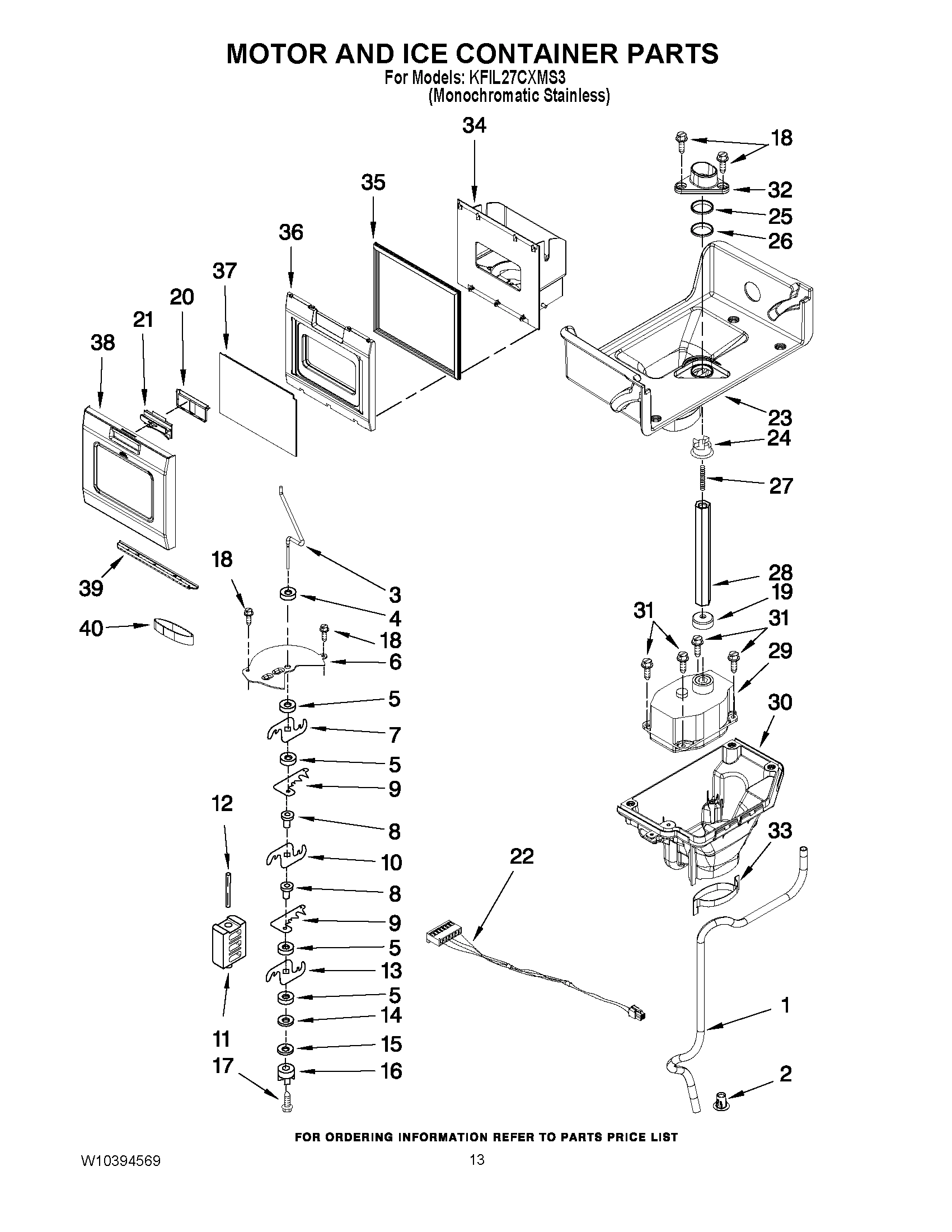 07 - MOTOR AND ICE CONTAINER PARTS