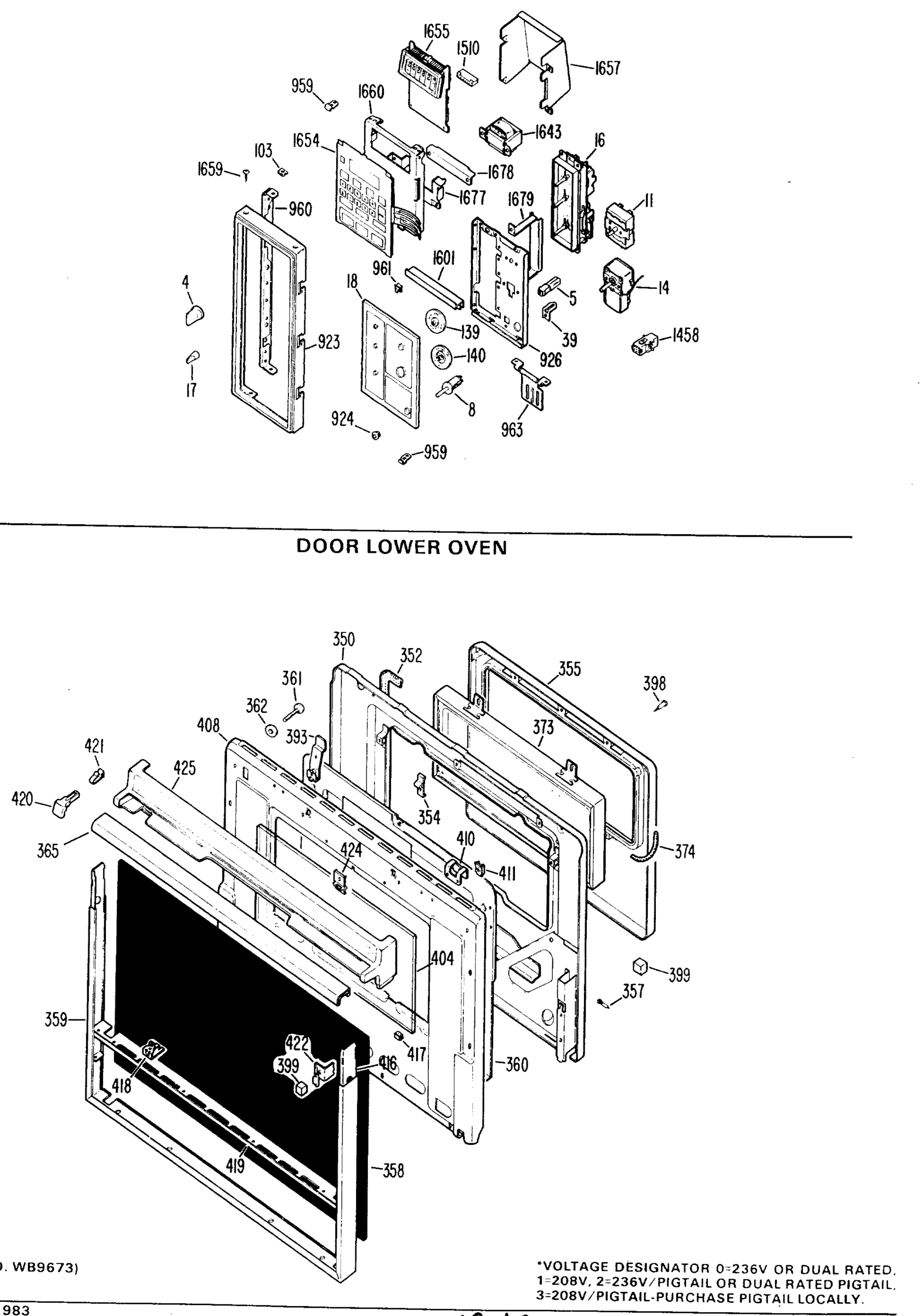 DOOR LOWER OVEN
