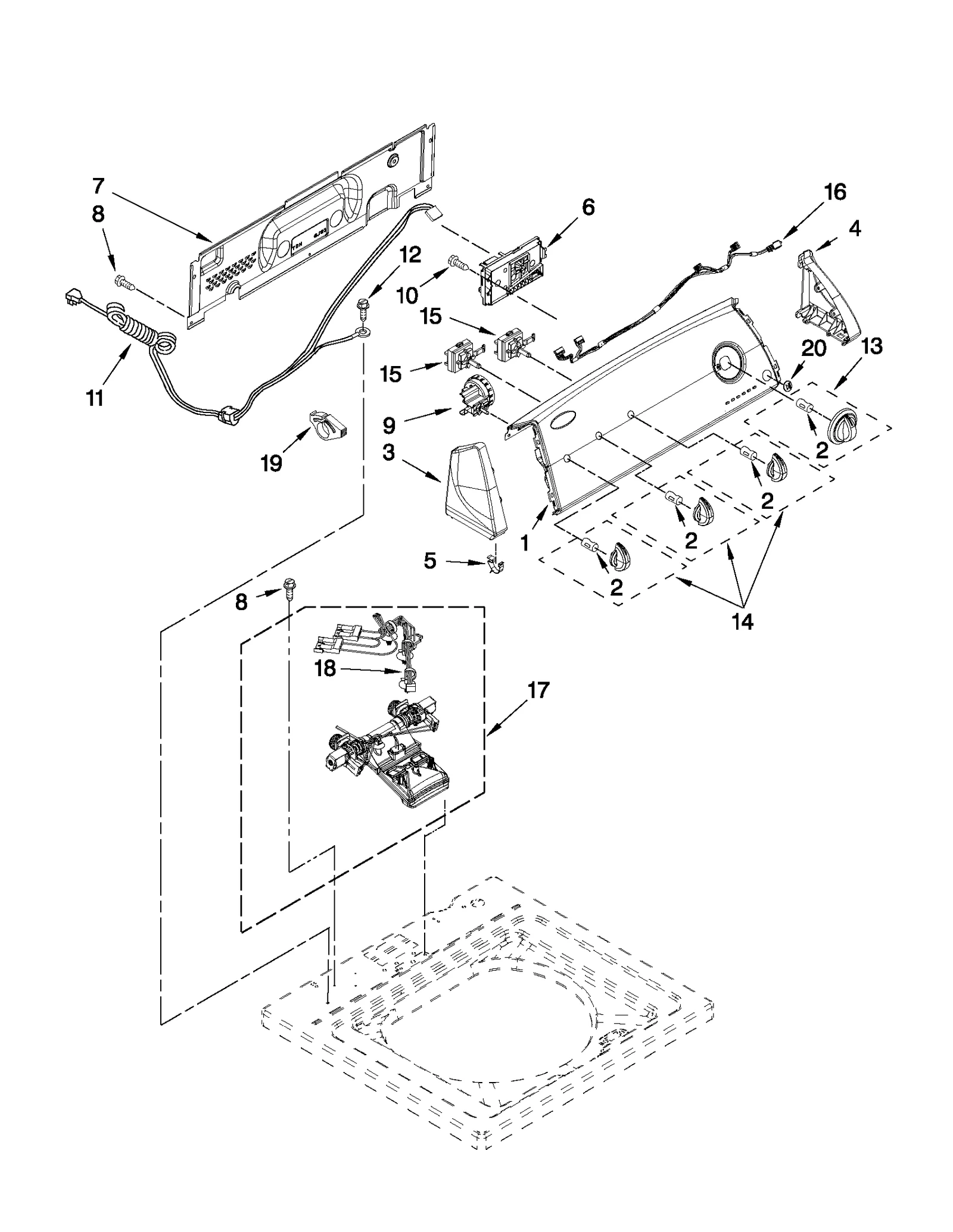 CONTROLS AND WATER INLET PARTS
