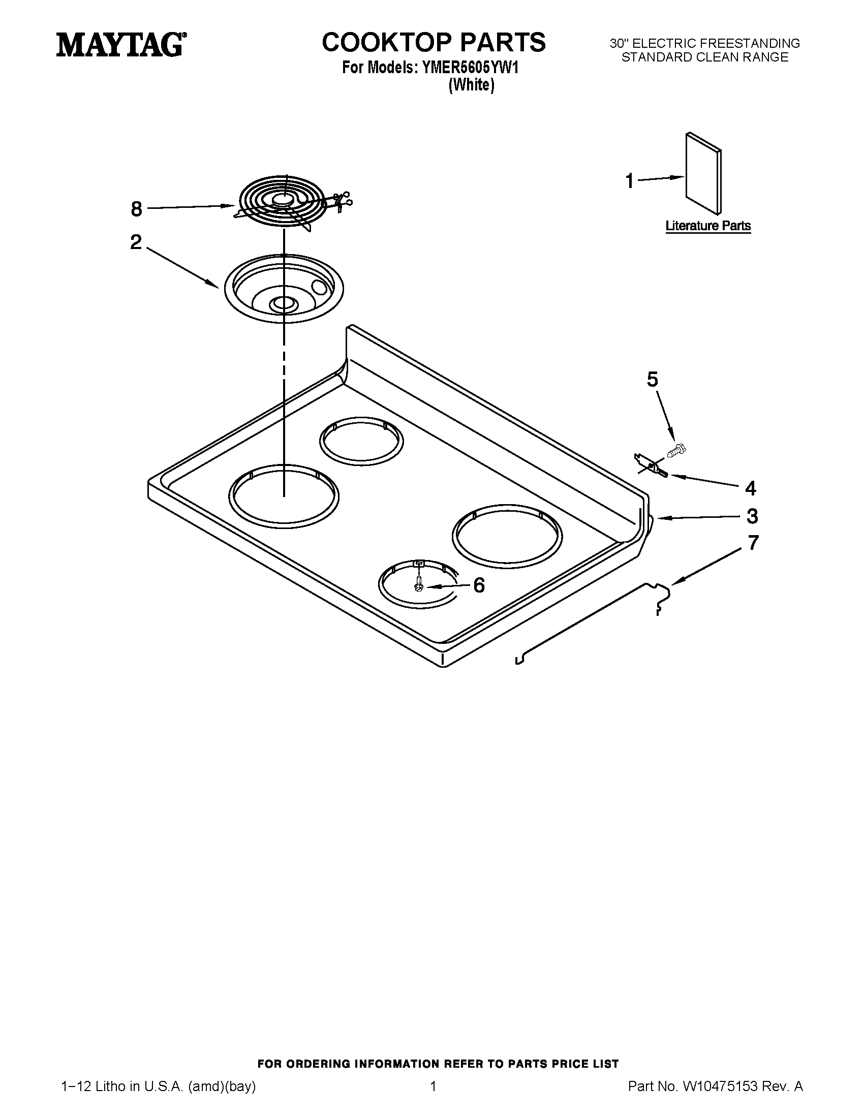 01 - COOKTOP PARTS