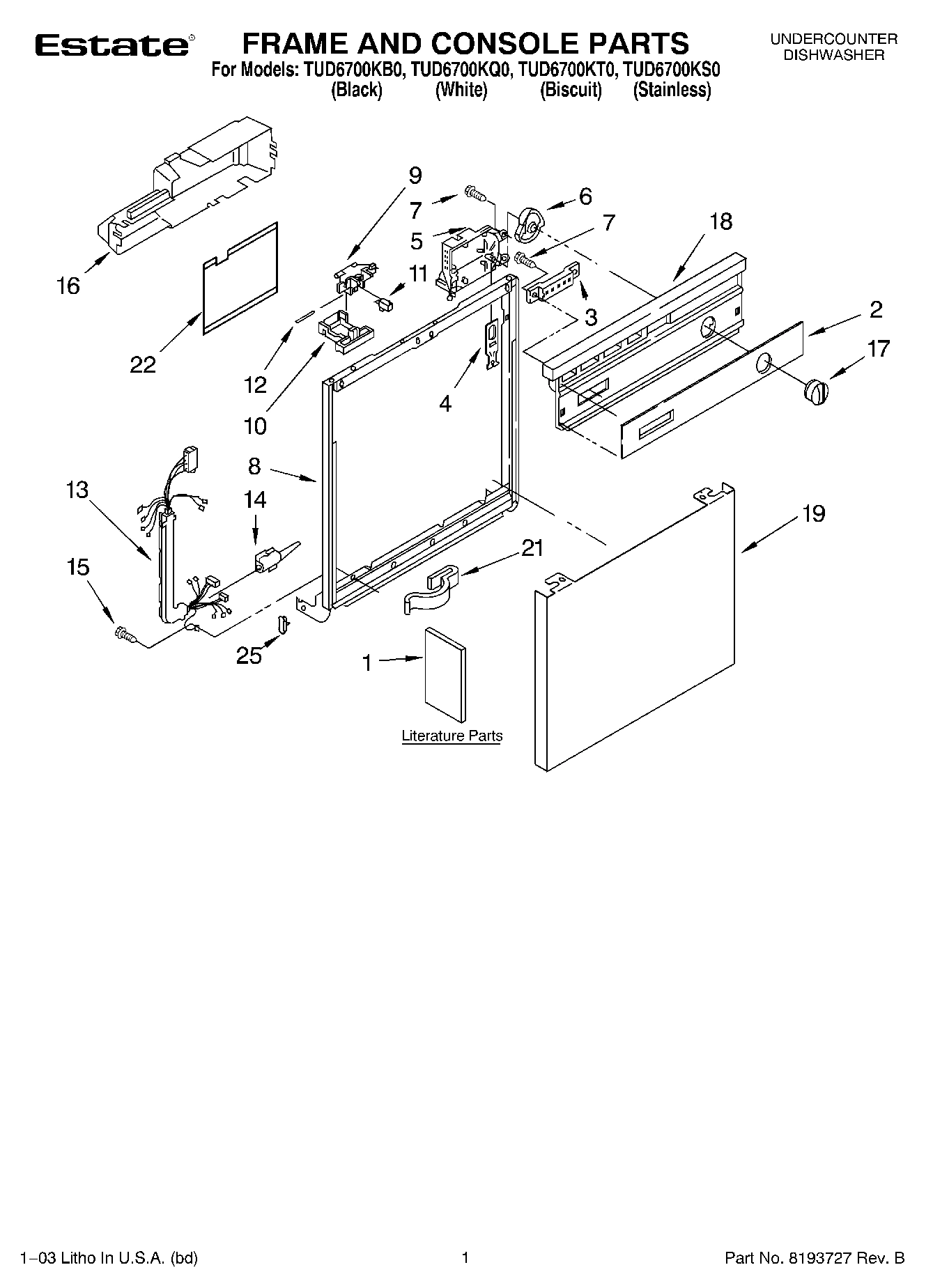 01 - FRAME AND CONSOLE PARTS