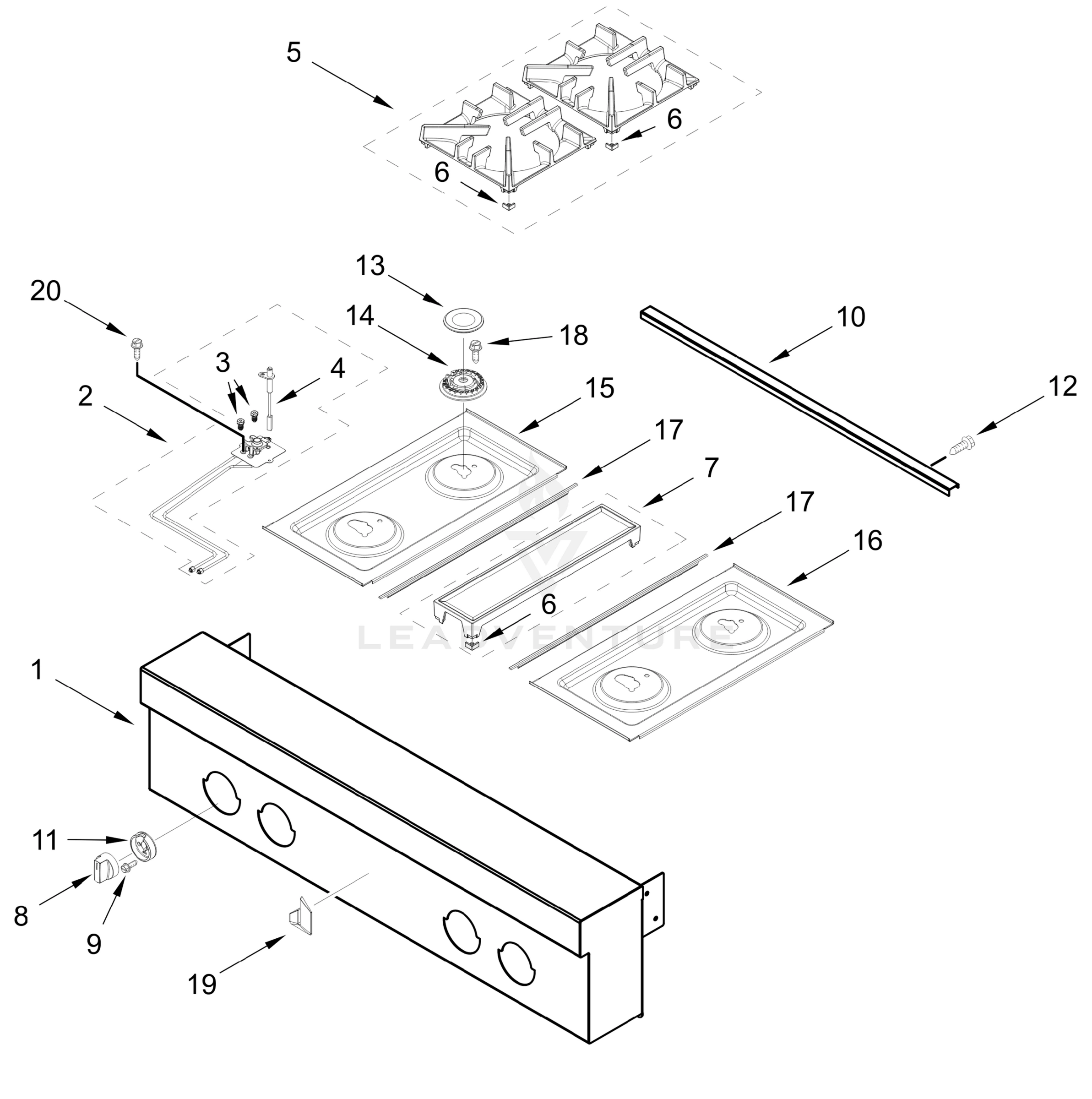 COOKTOP AND BURNER PARTS