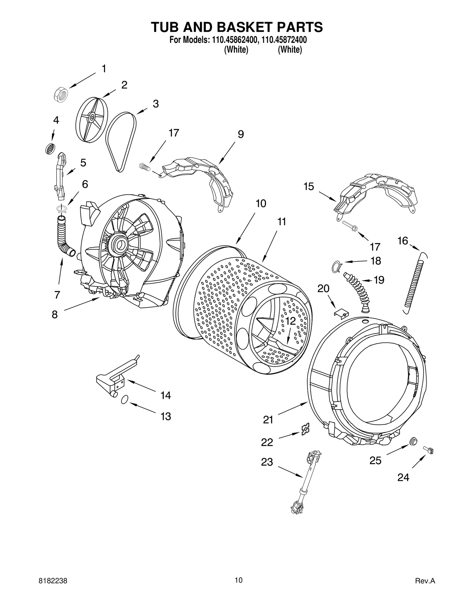 TUB AND BASKET PARTS