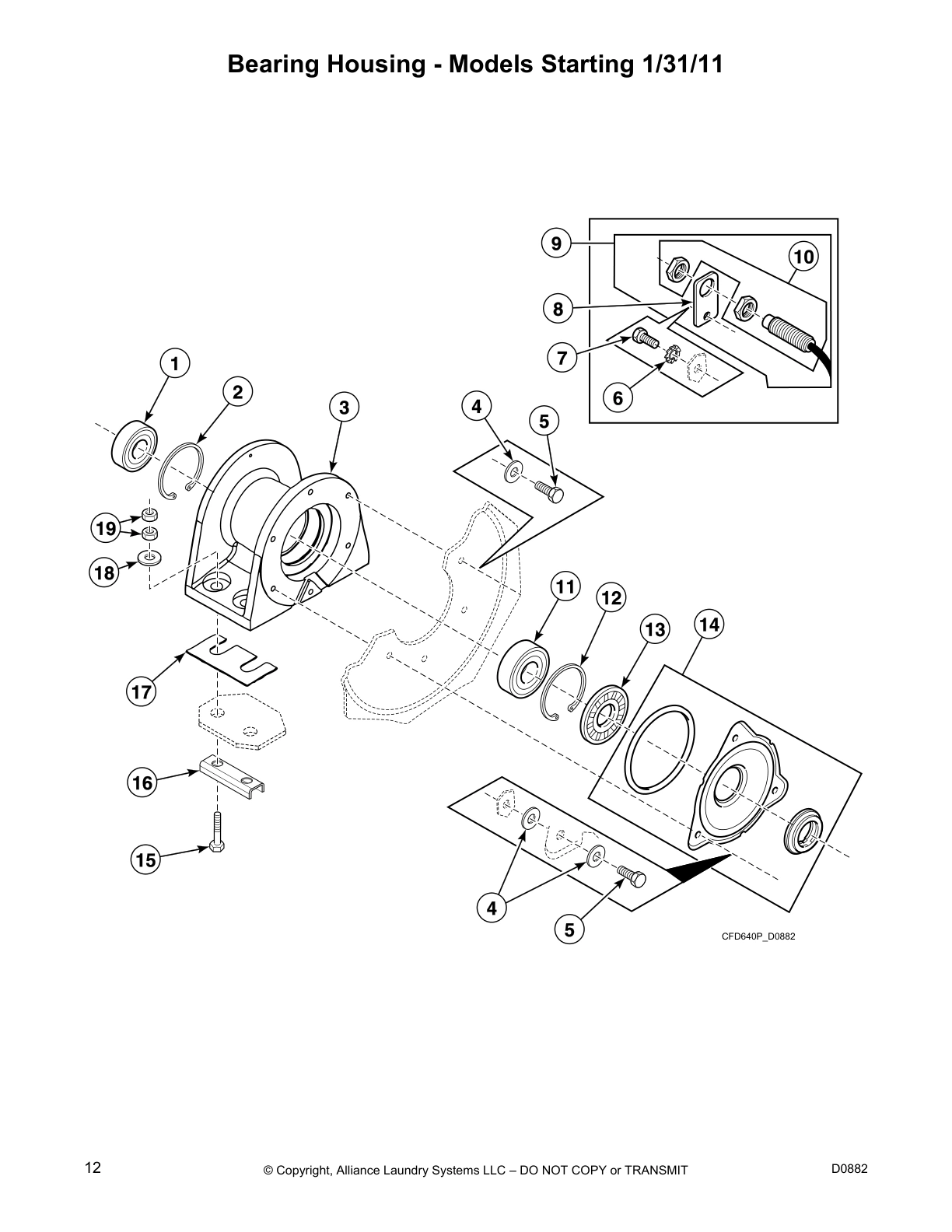 Bearing Housing - Models Starting 1/31/11