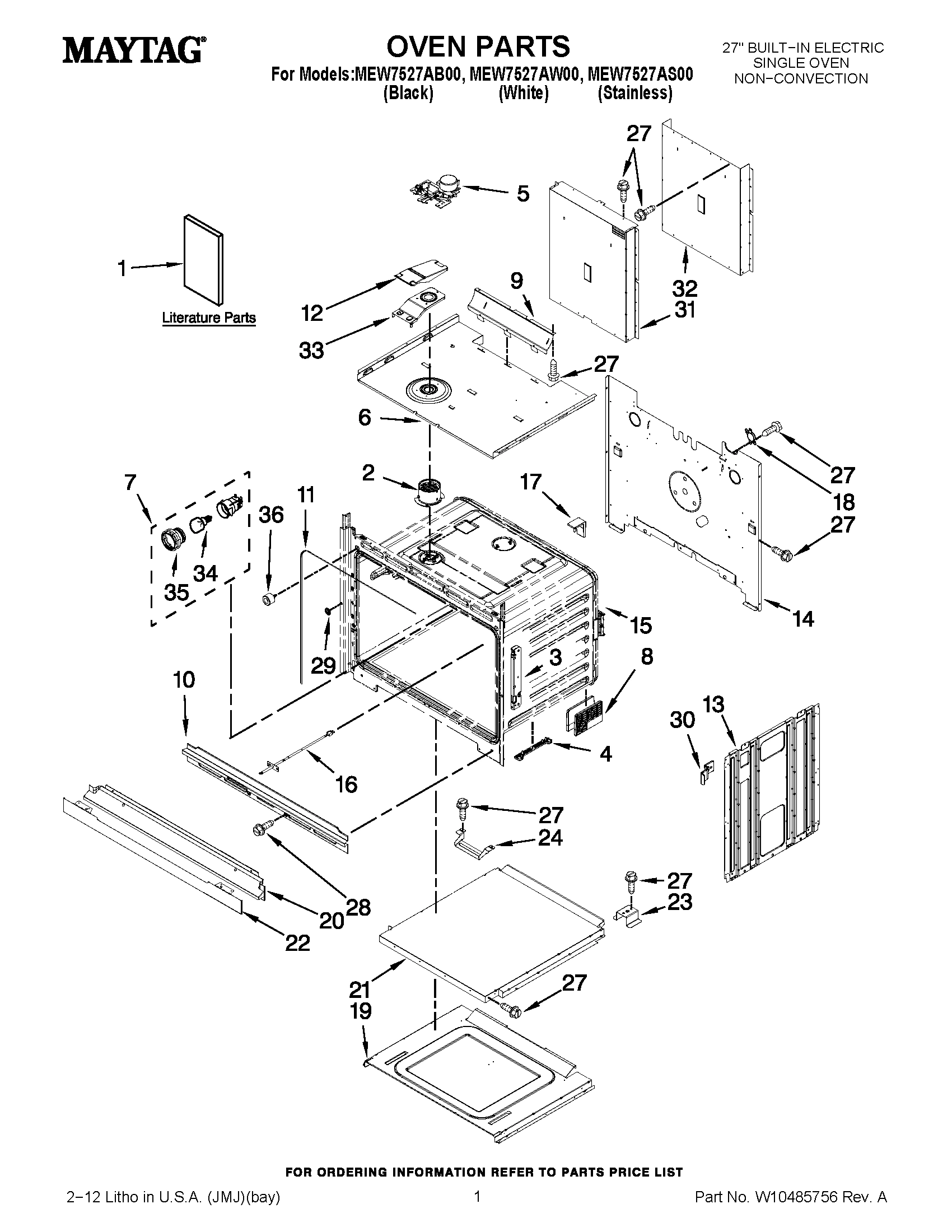 01 - OVEN PARTS
