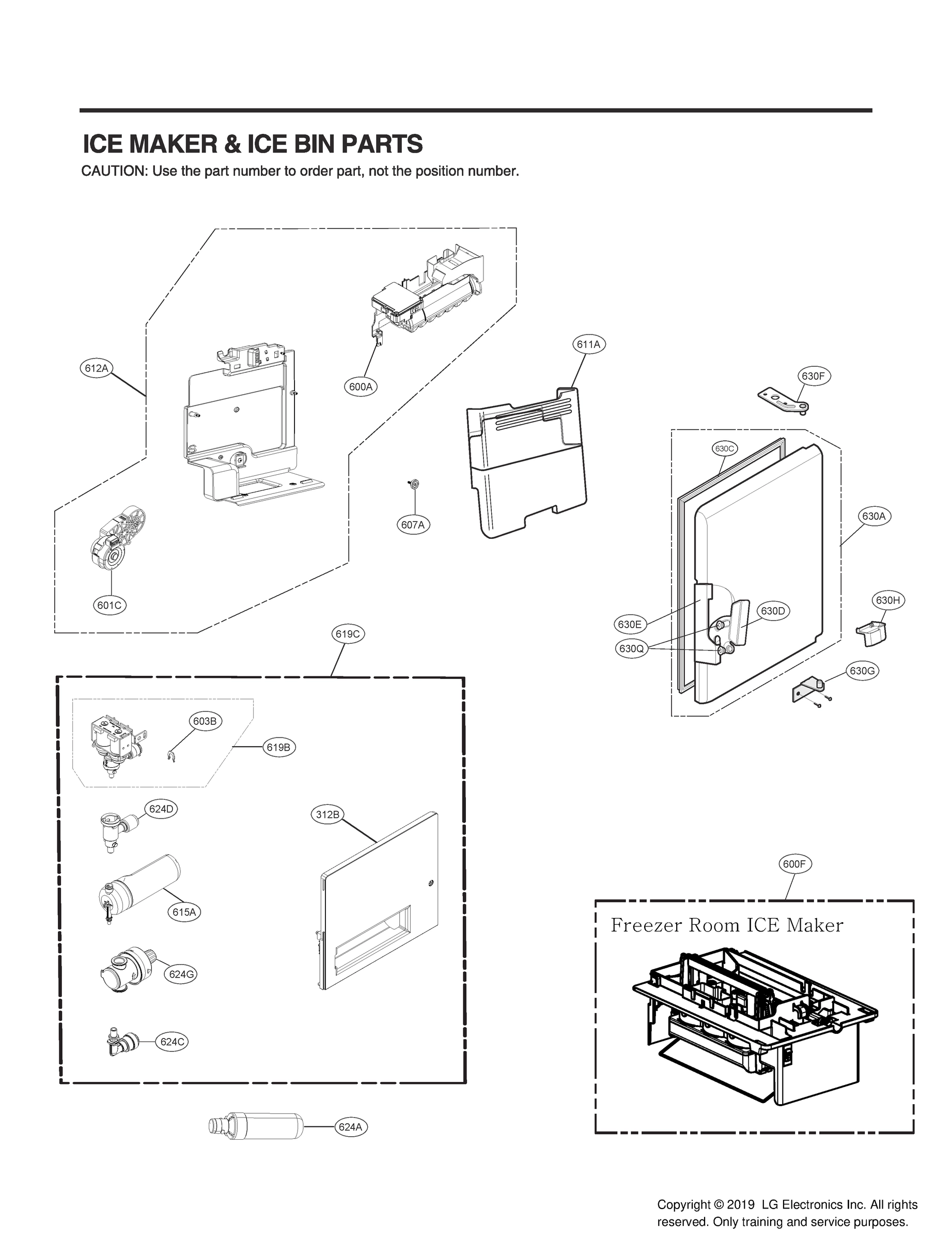 ICEMAKER & ICE BIN PARTS
