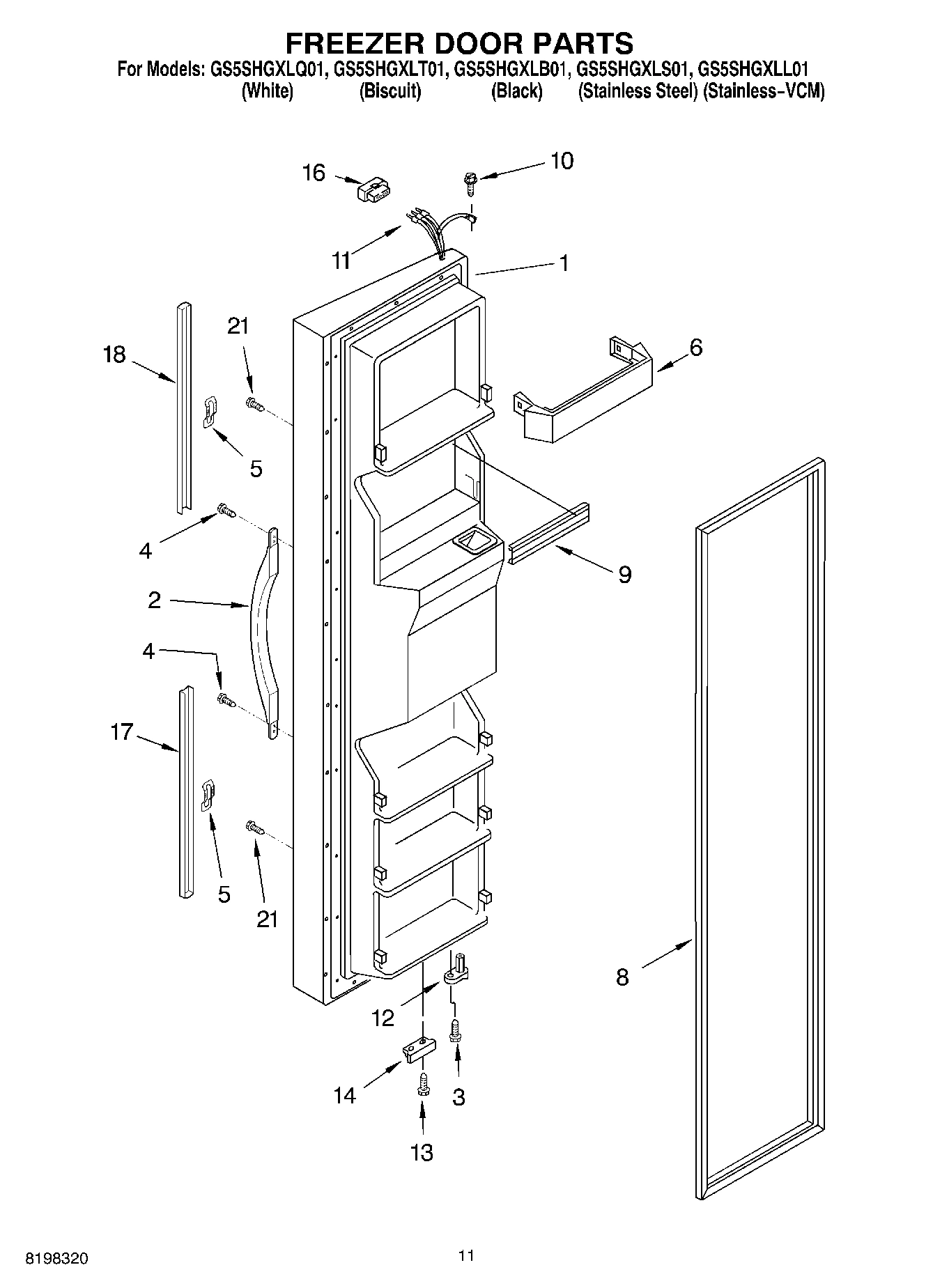 07 - FREEZER DOOR PARTS