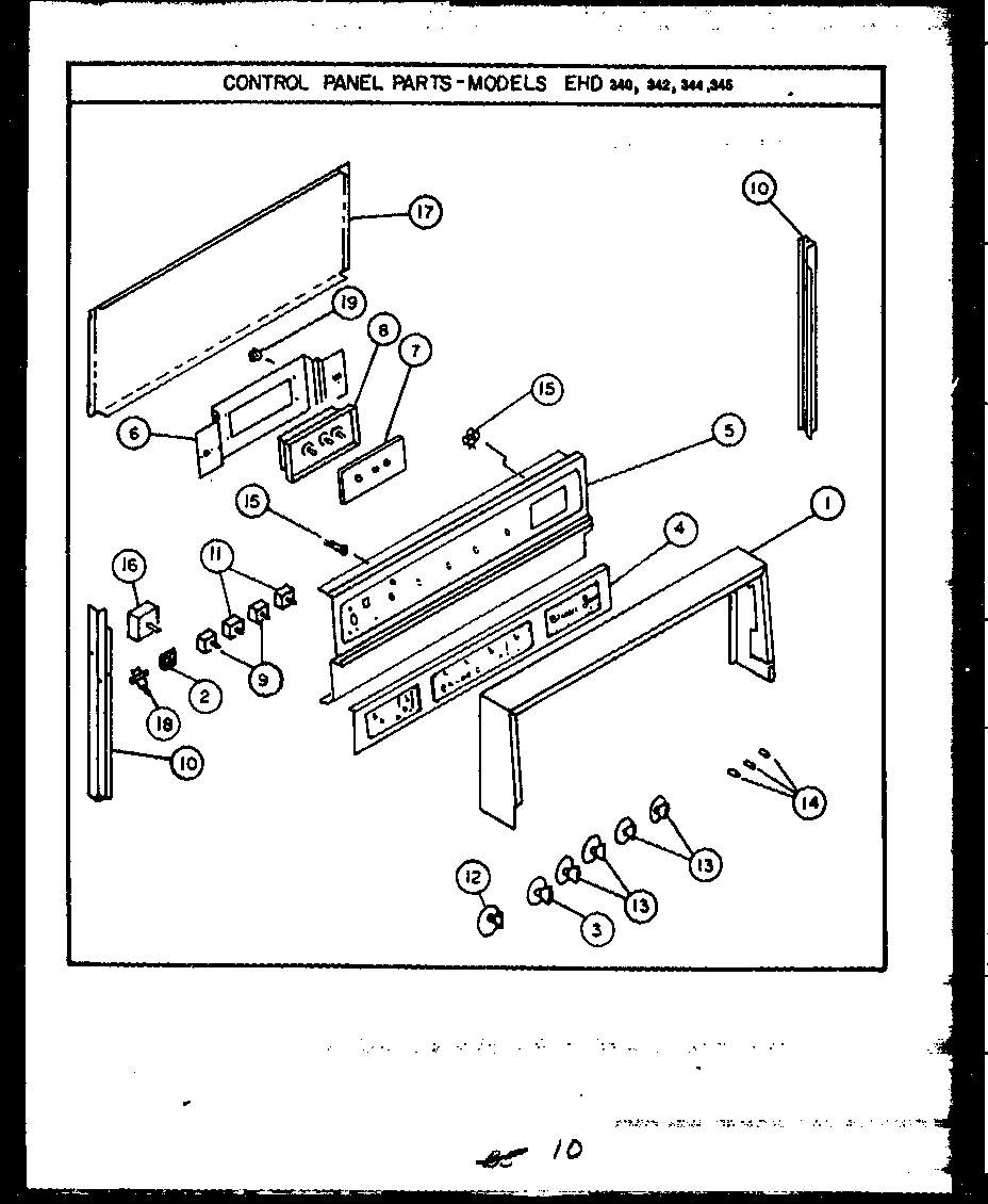 01 - CONTROL PANEL PARTS