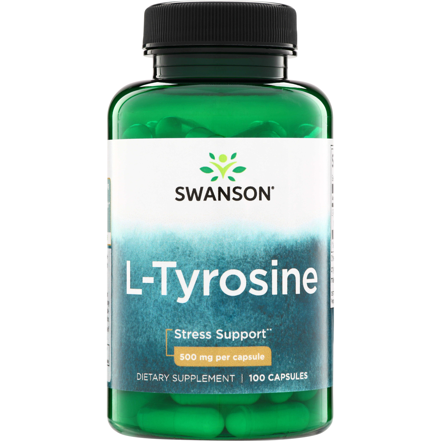 Swanson Vitamins L-Tyrosine Supplement Vitamin | 500 mg | 100 Caps