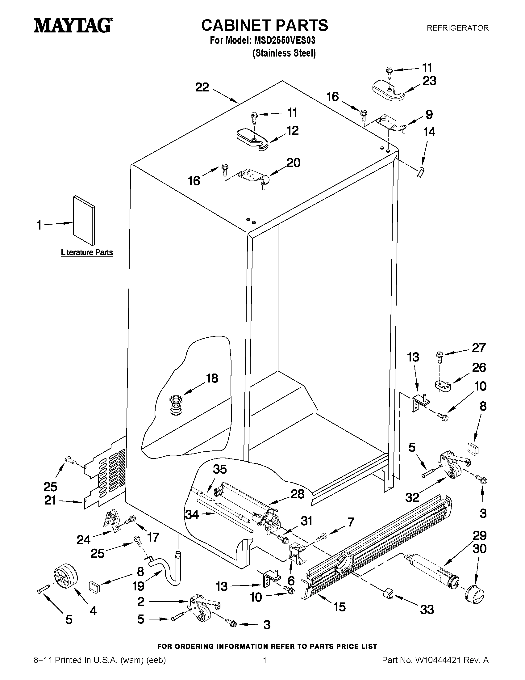 01 - CABINET PARTS