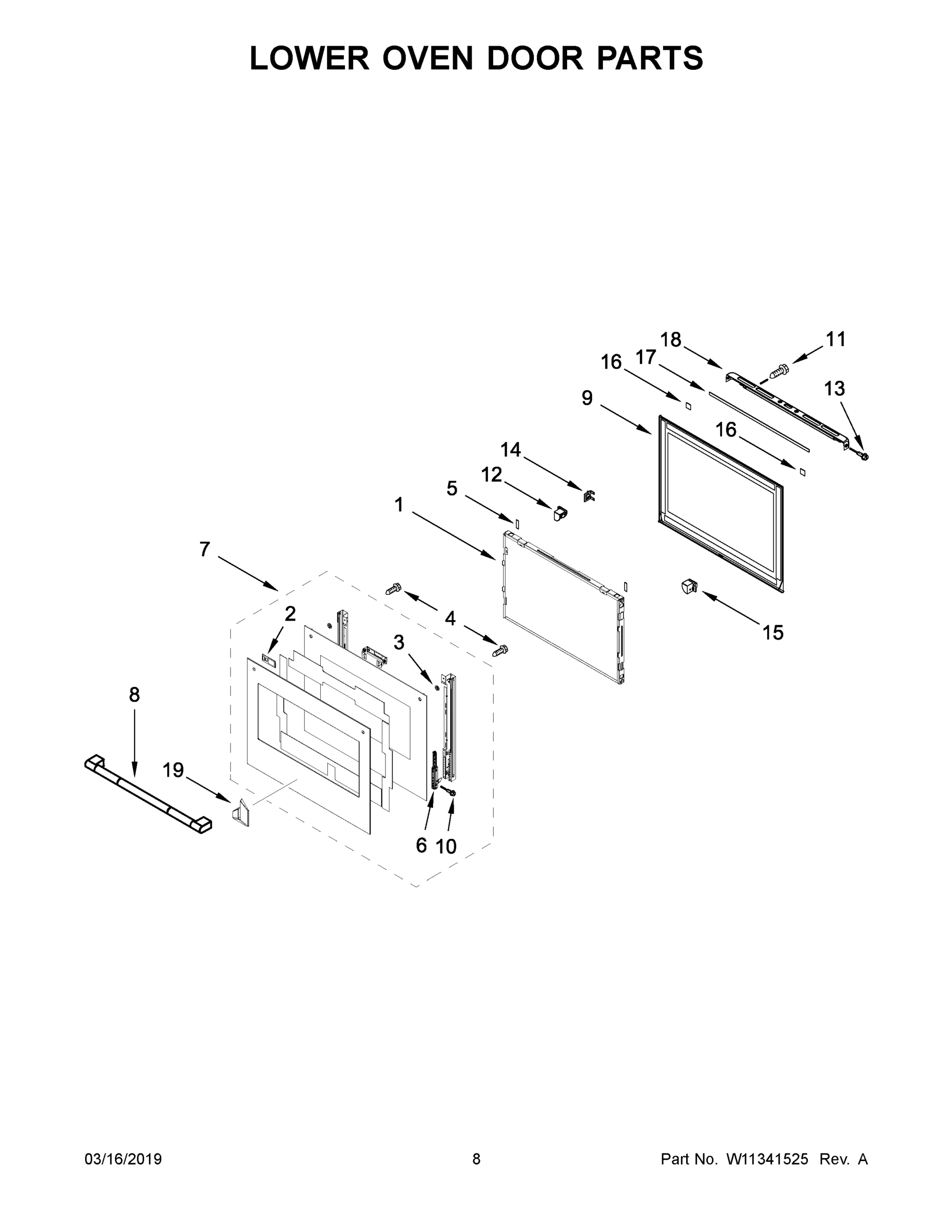 05 - LOWER OVEN DOOR PARTS