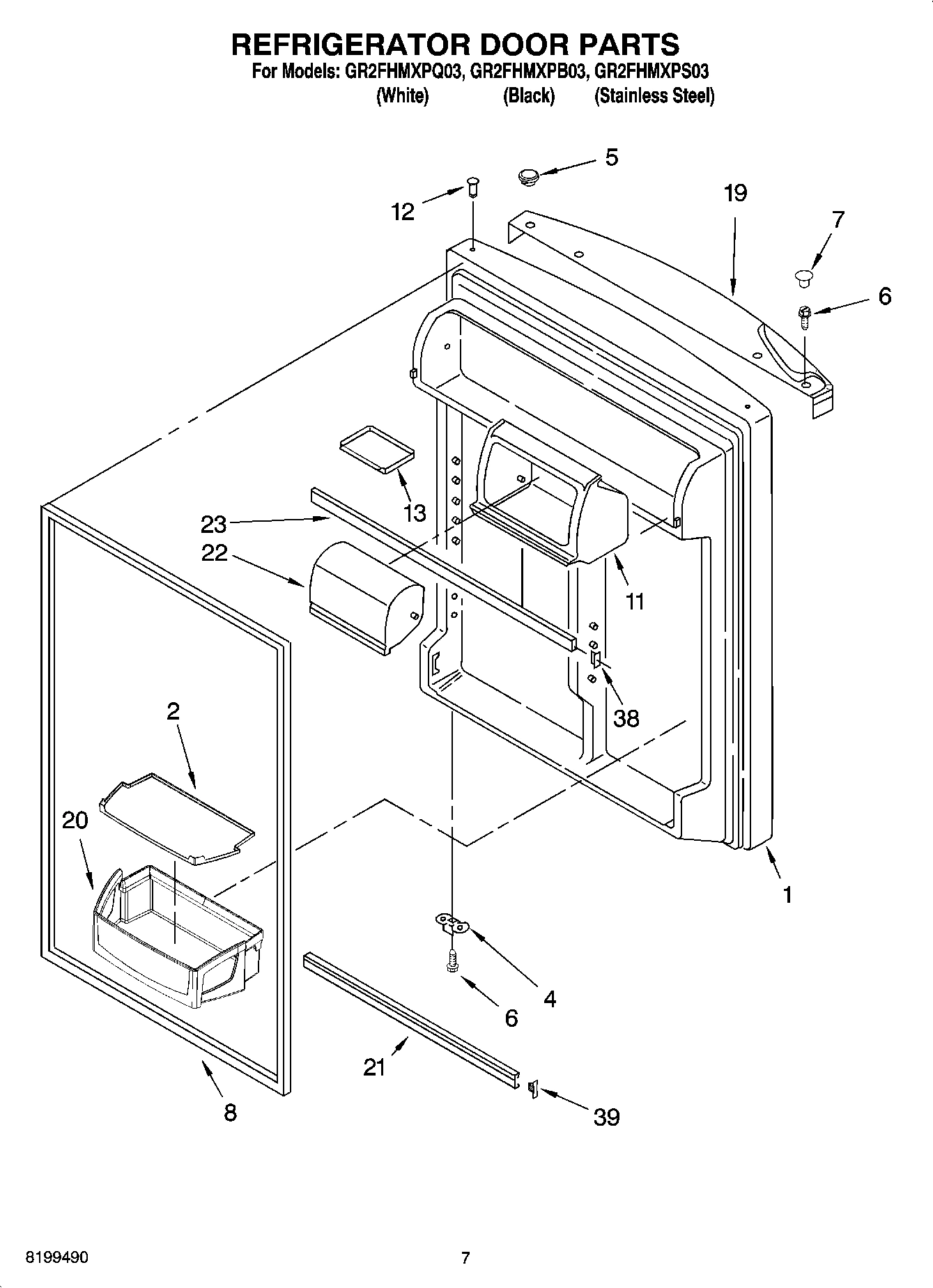 04 - REFRIGERATOR DOOR PARTS