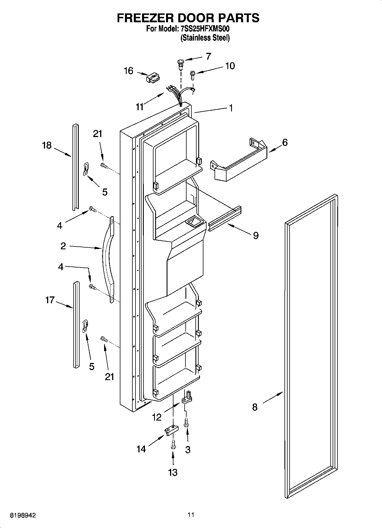 07 - FREEZER DOOR PARTS