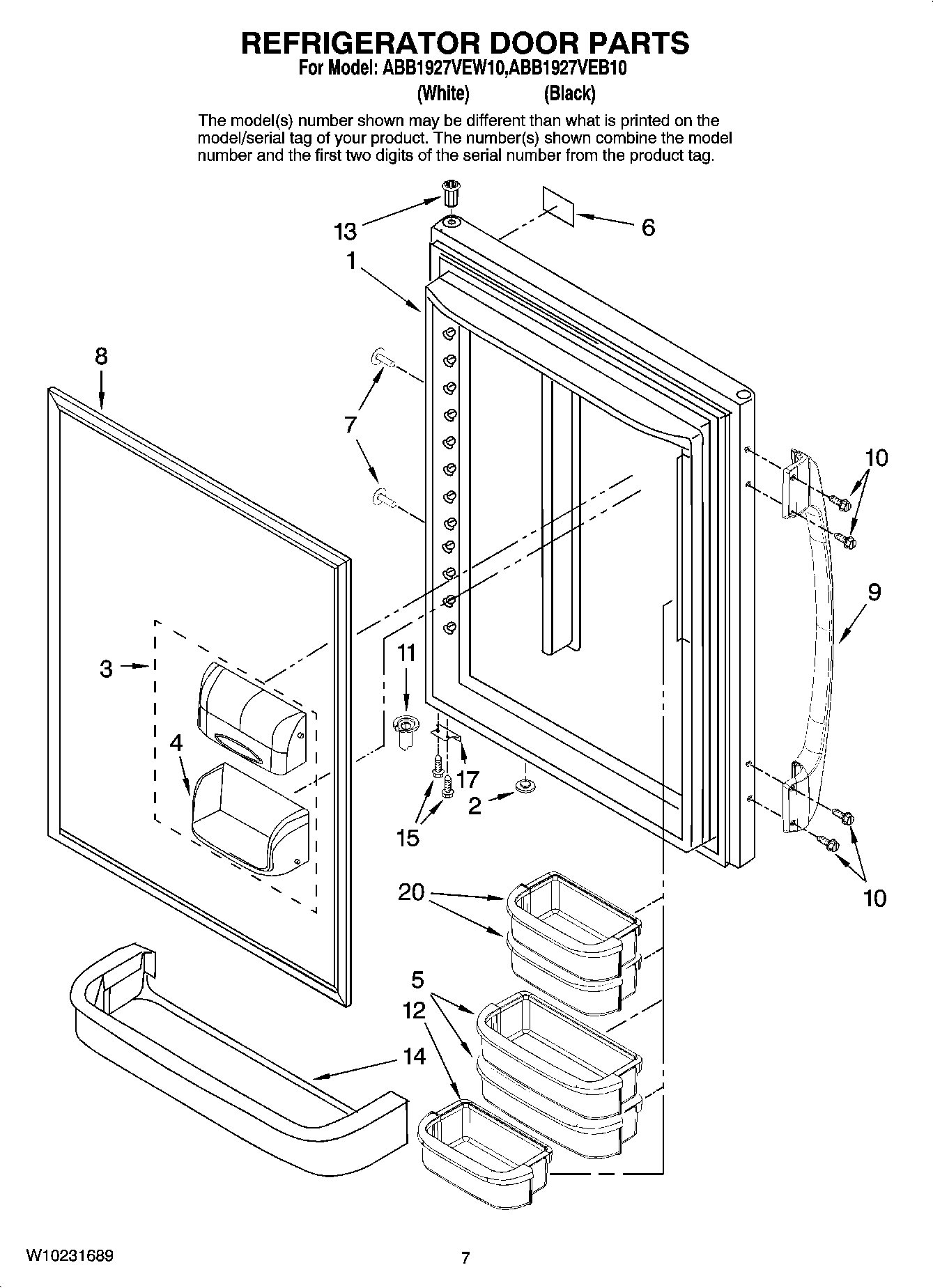 04 - REFRIGERATOR DOOR PARTS