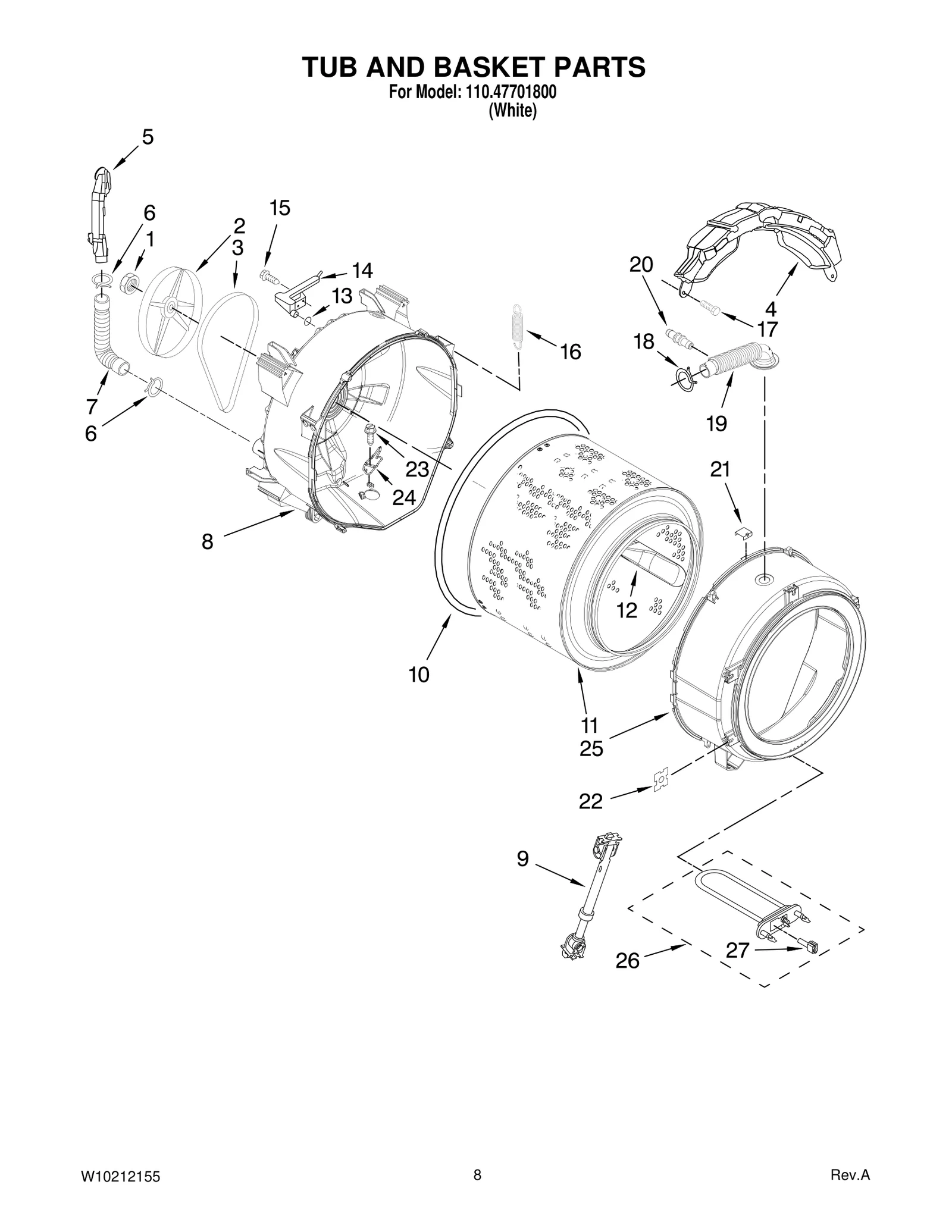 TUB AND BASKET PARTS