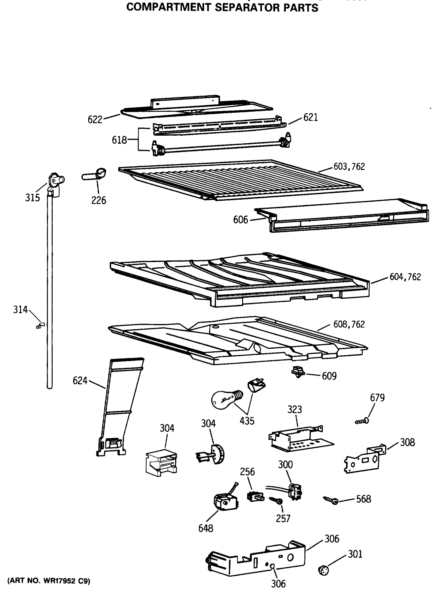 COMPARTMENT SEPARATOR PARTS