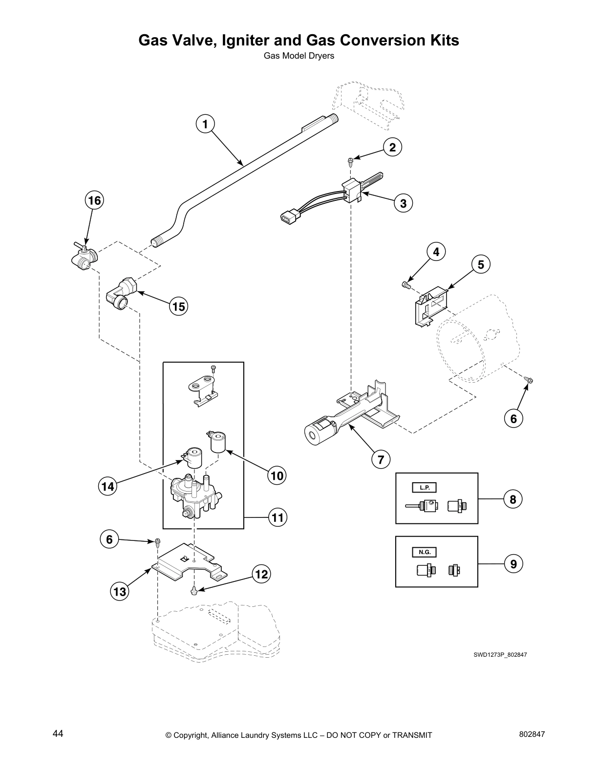 Gas Valve, Igniter and Gas Conversion Kits