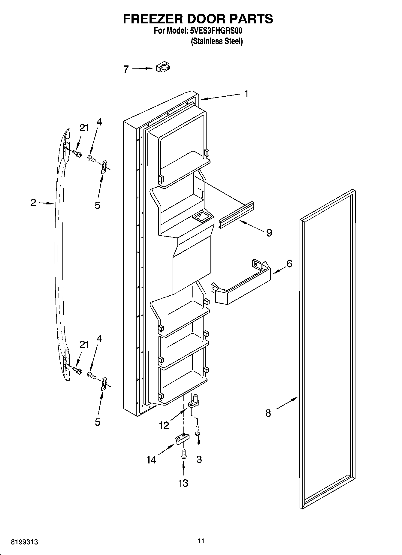 07 - FREEZER DOOR PARTS