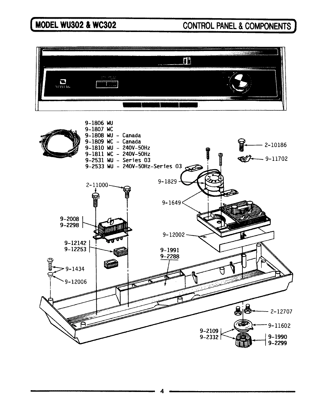 03 - CONTROL PANEL & COMPONENTS