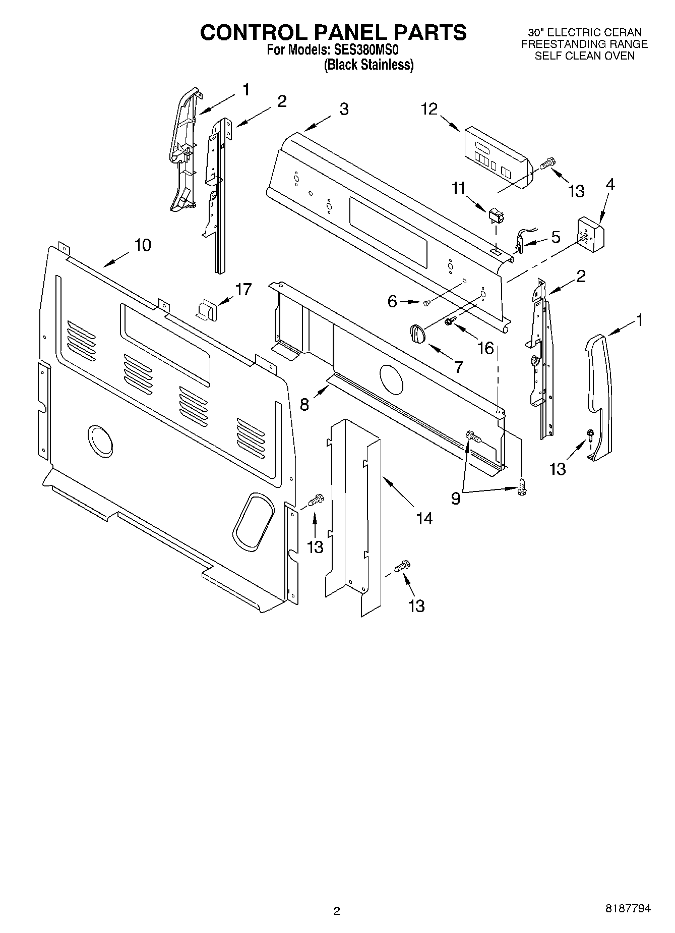 02 - CONTROL PANEL PARTS