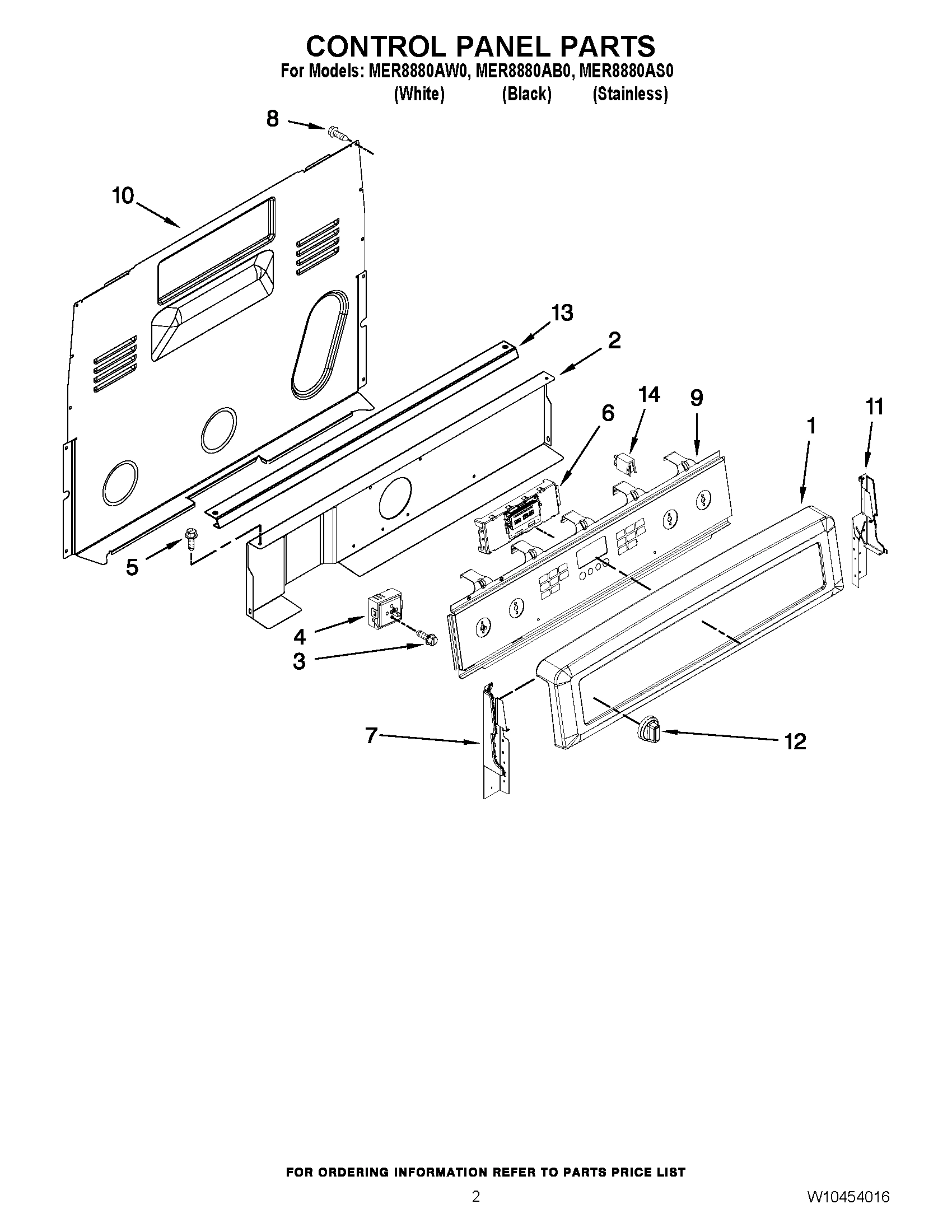 02 - CONTROL PANEL PARTS
