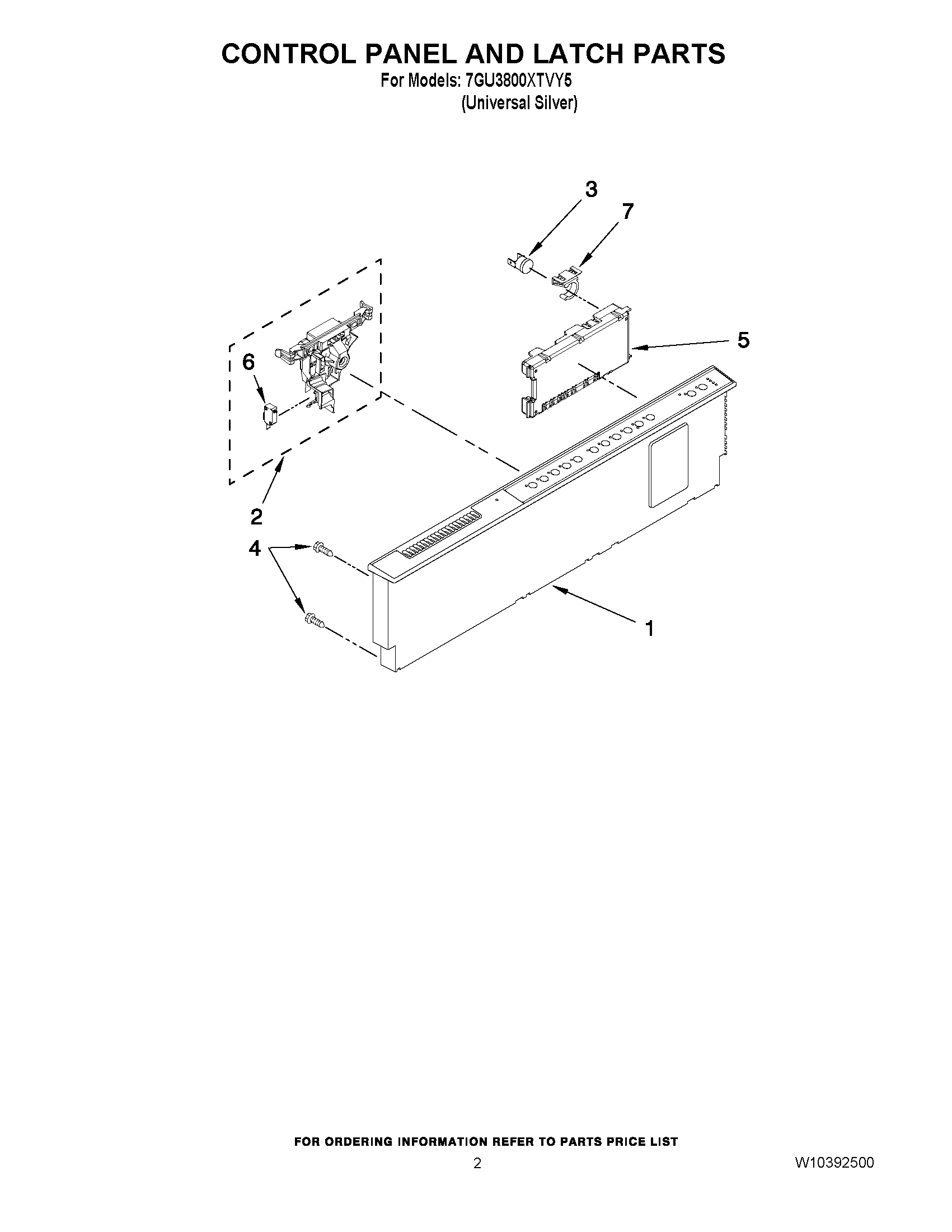 02 - CONTROL PANEL AND LATCH PARTS
