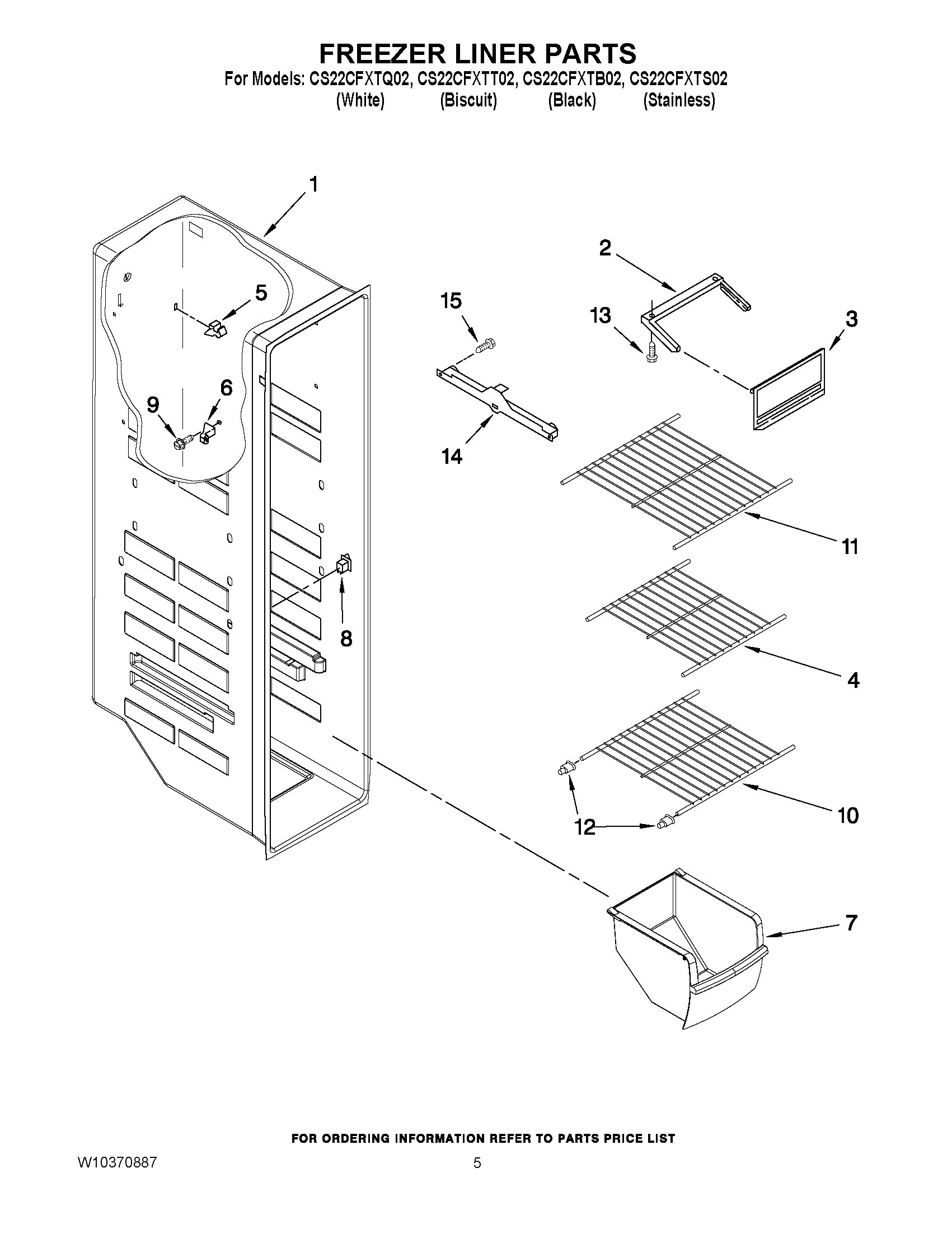 04 - FREEZER LINER PARTS