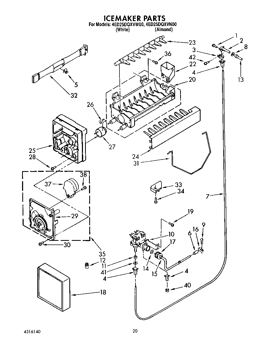 14 - ICEMAKER , NOT ILLUSTRATED