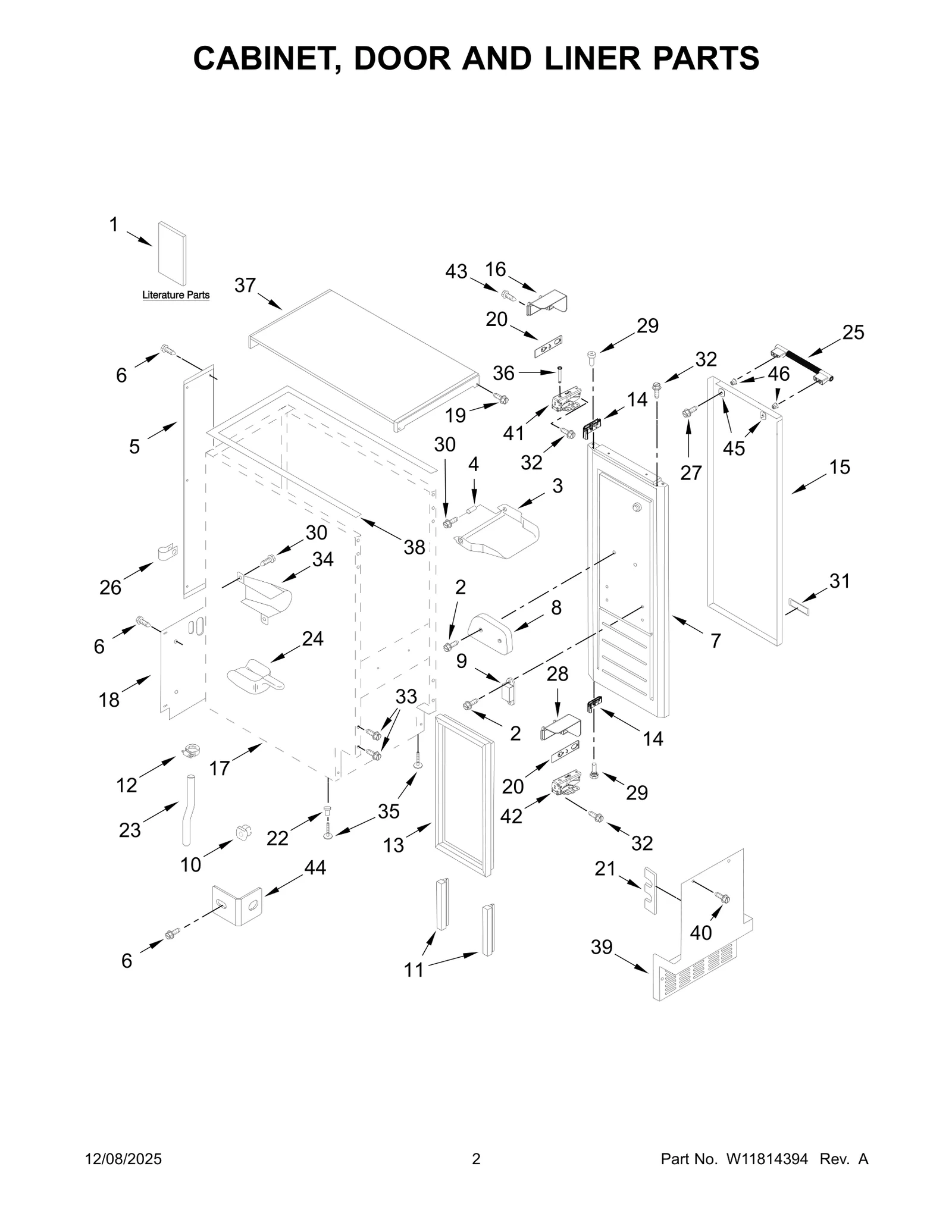 CABINET, DOOR AND LINER PARTS