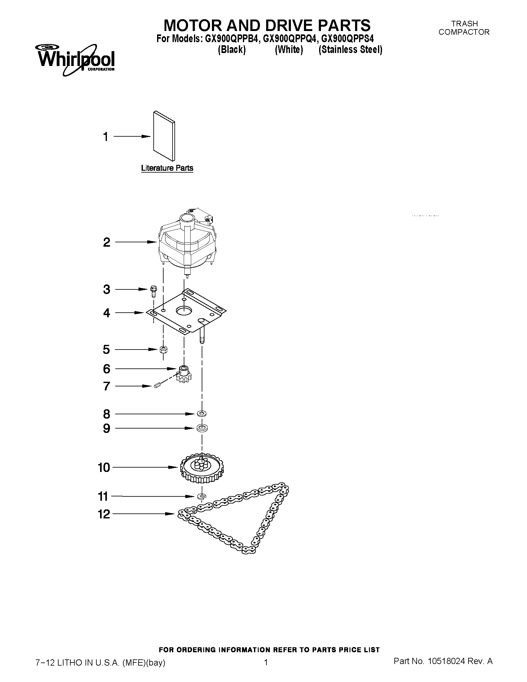01 - MOTOR AND DRIVE PARTS