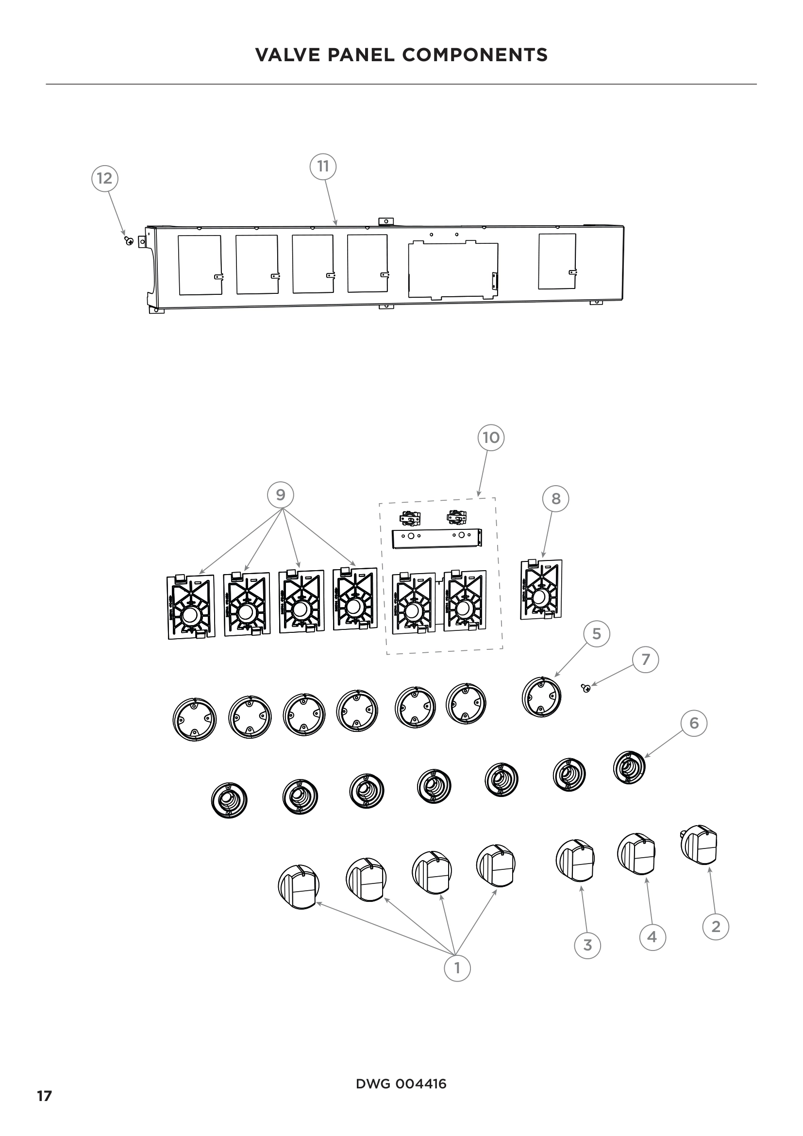 VALVE PANEL COMPONENTS