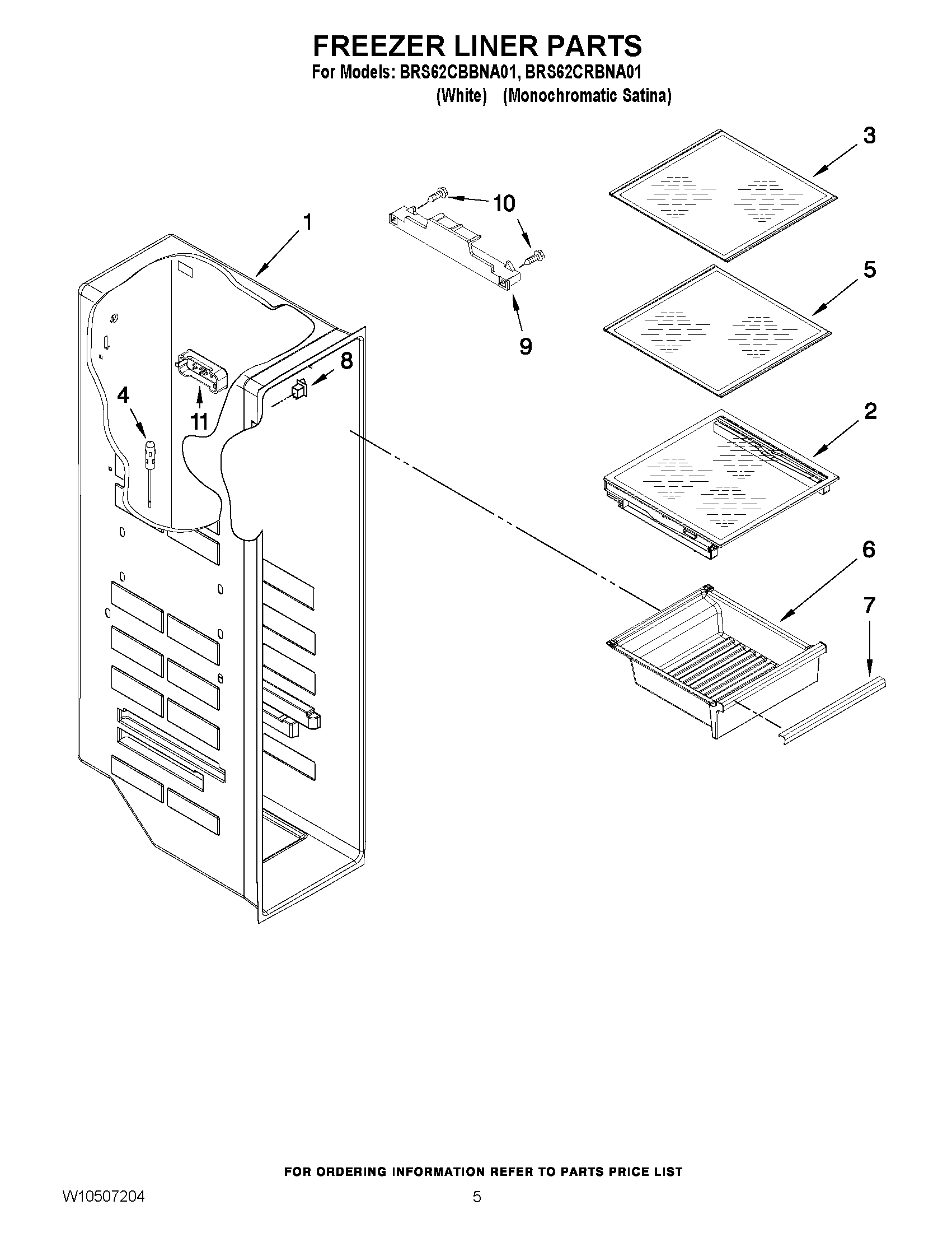 04 - FREEZER LINER PARTS