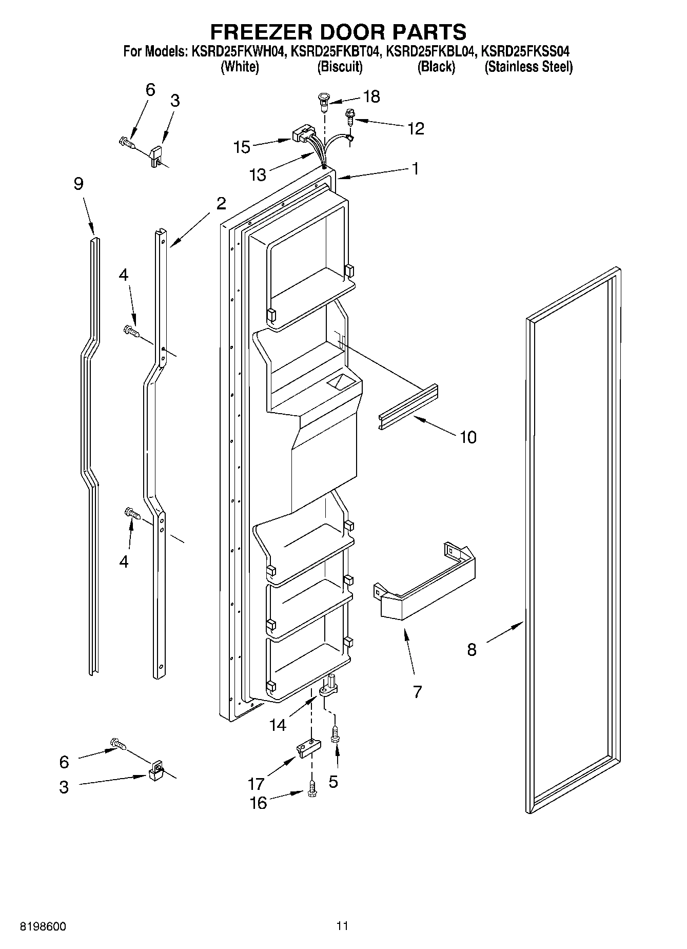 07 - FREEZER DOOR PARTS