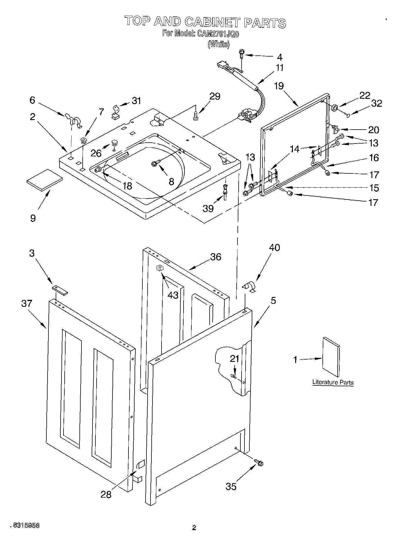 02 - TOP AND CABINET, LIT/OPTIONAL