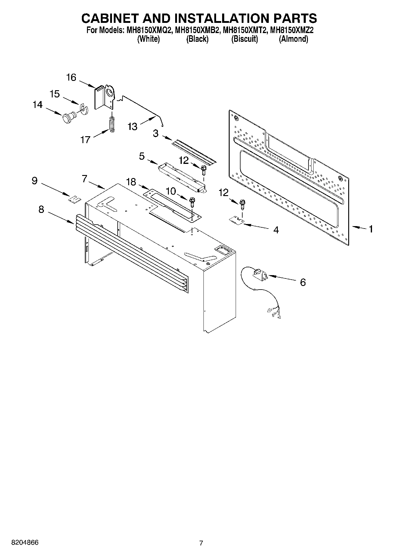 06 - CABINET AND INSTALLATION PARTS