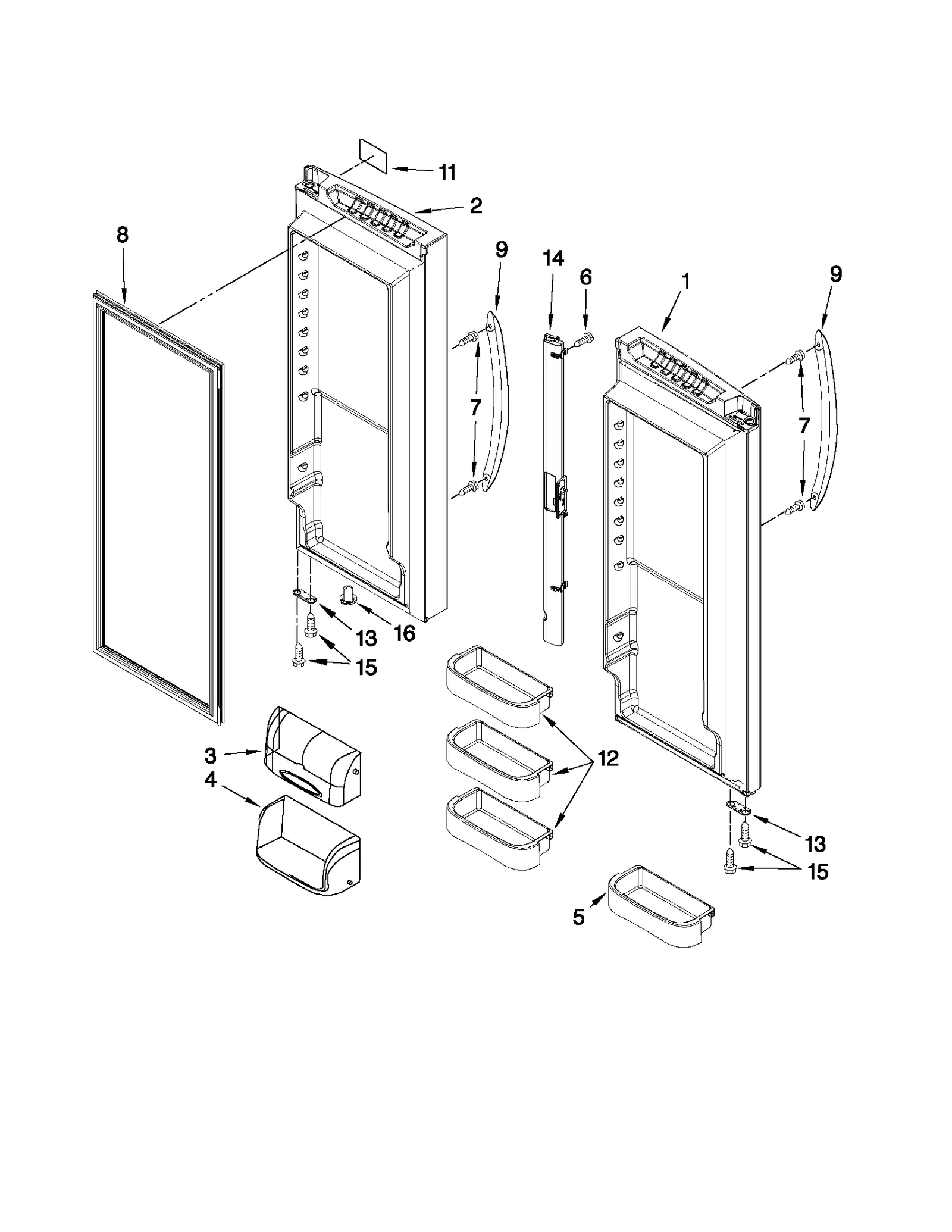 REFRIGERATOR DOOR PARTS