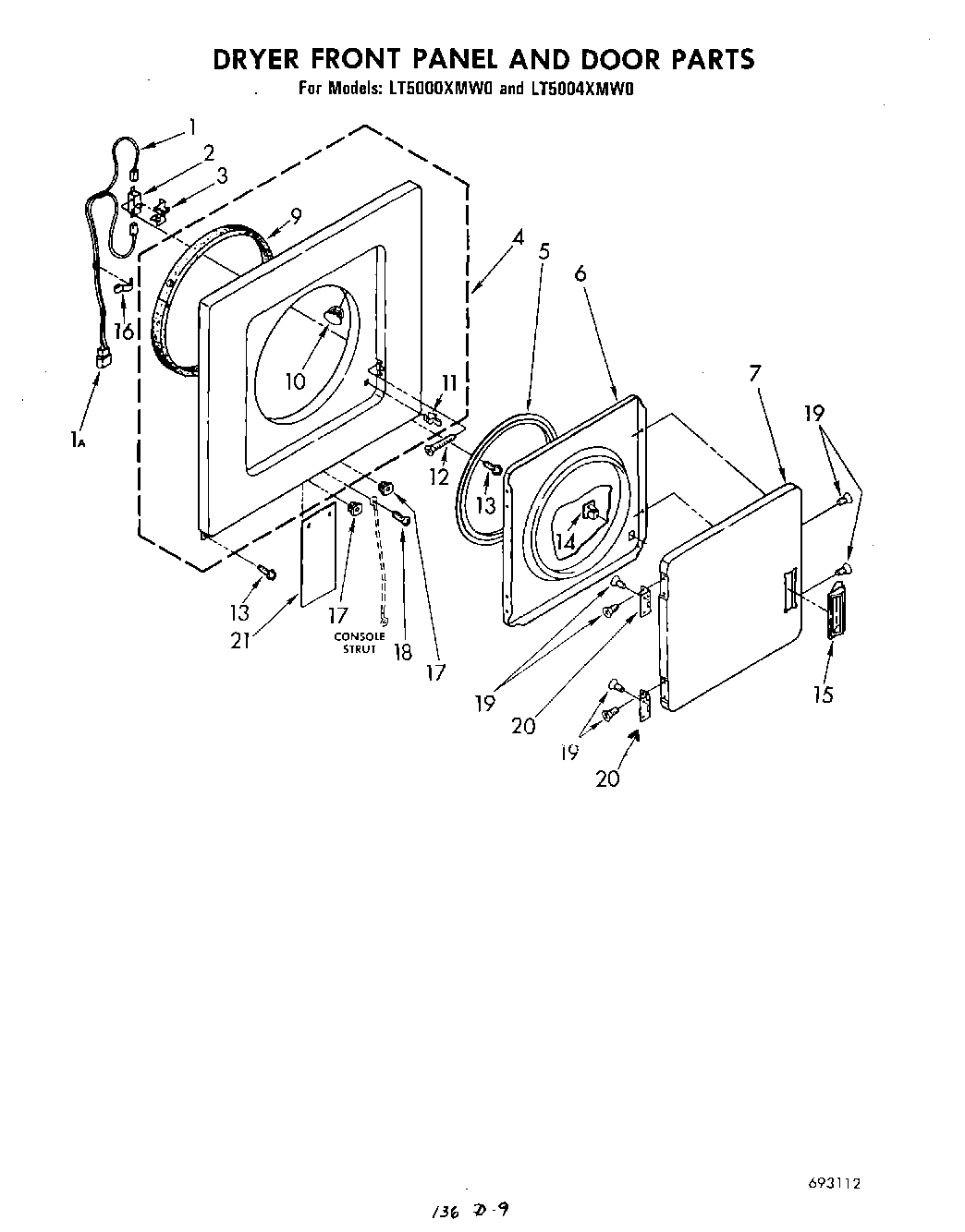 03 - DRYER FRONT PANEL AND DOOR