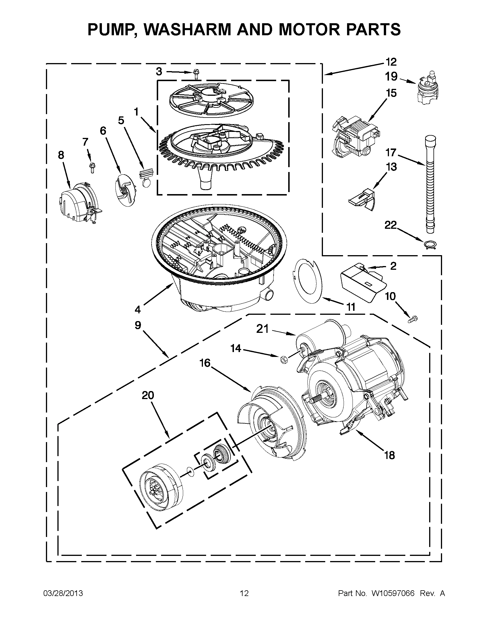 06 - PUMP, WASHARM AND MOTOR PARTS