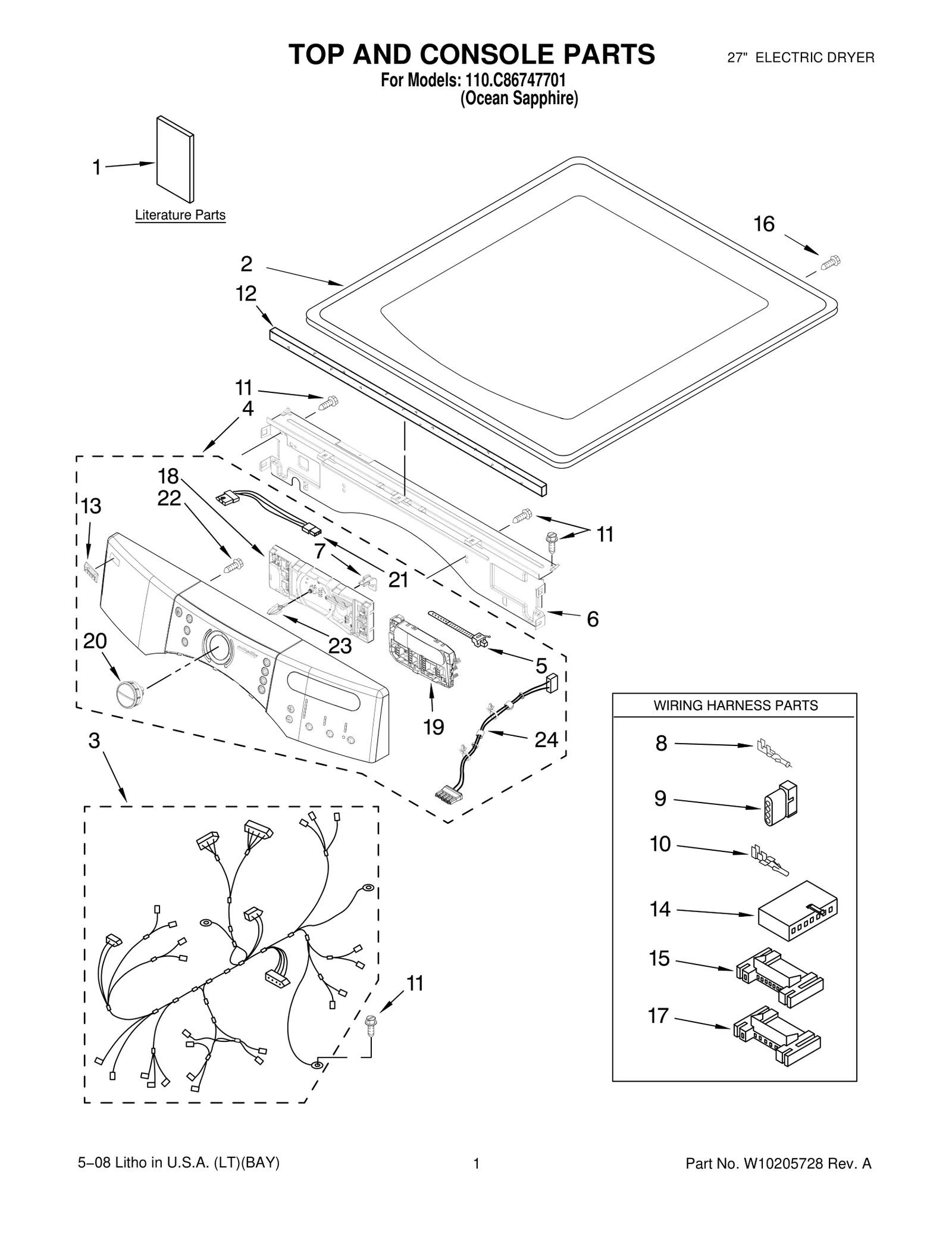 TOP AND CONSOLE PARTS