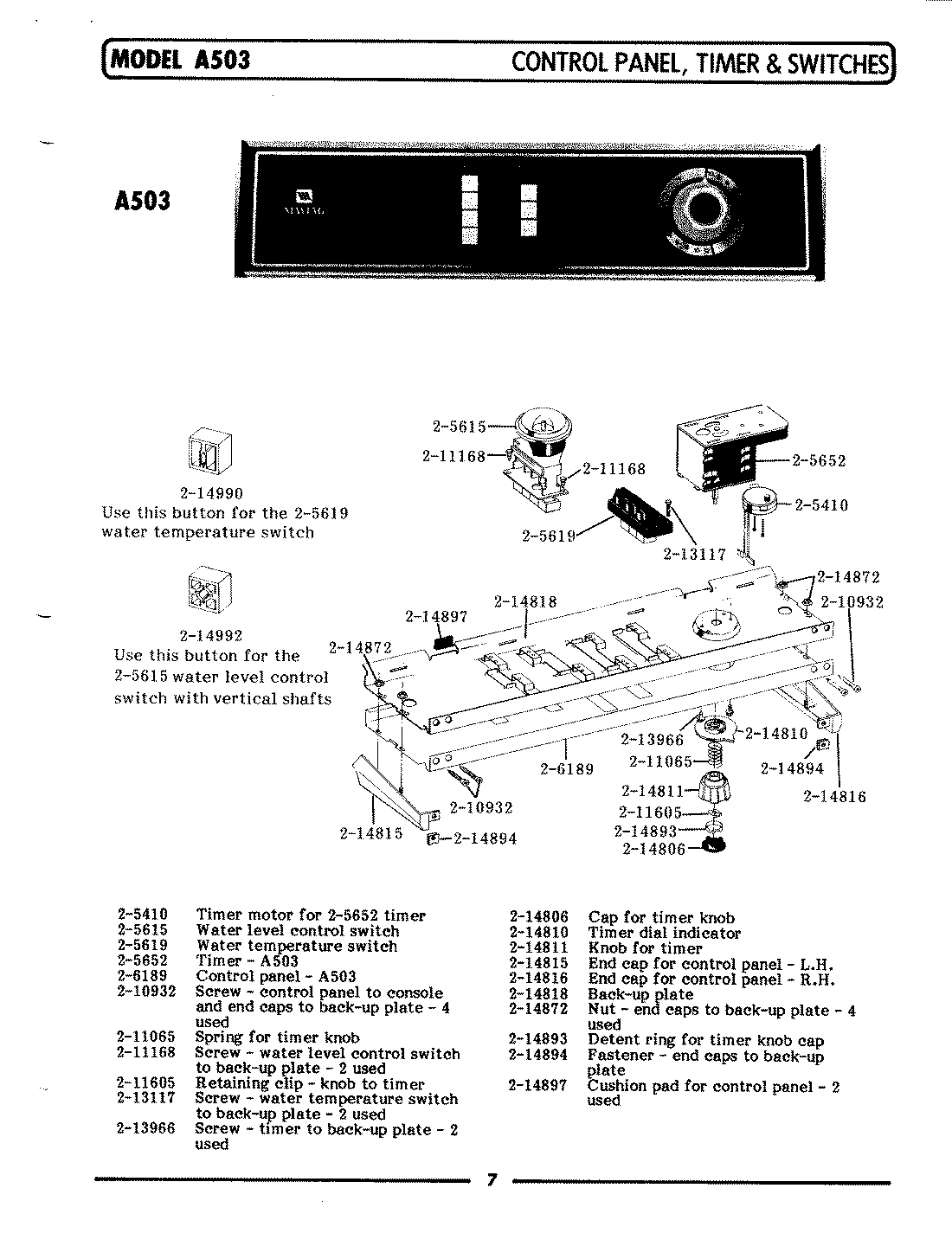 04 - CONTROL PANEL,TIMER & SWITCHES