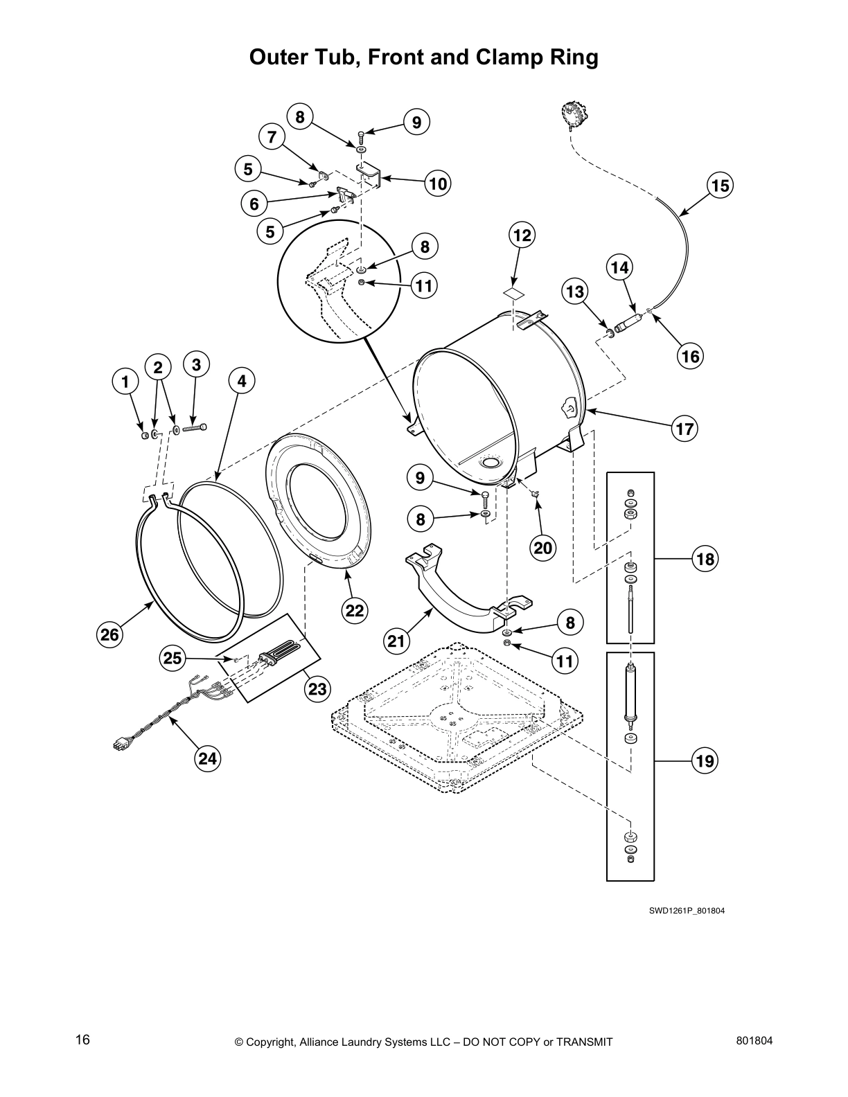 Outer Tub, Front and Clamp Ring