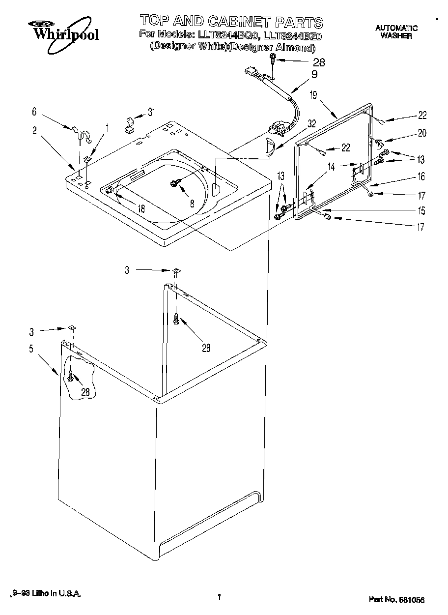 01 - TOP AND CABINET, LIT/OPTIONAL