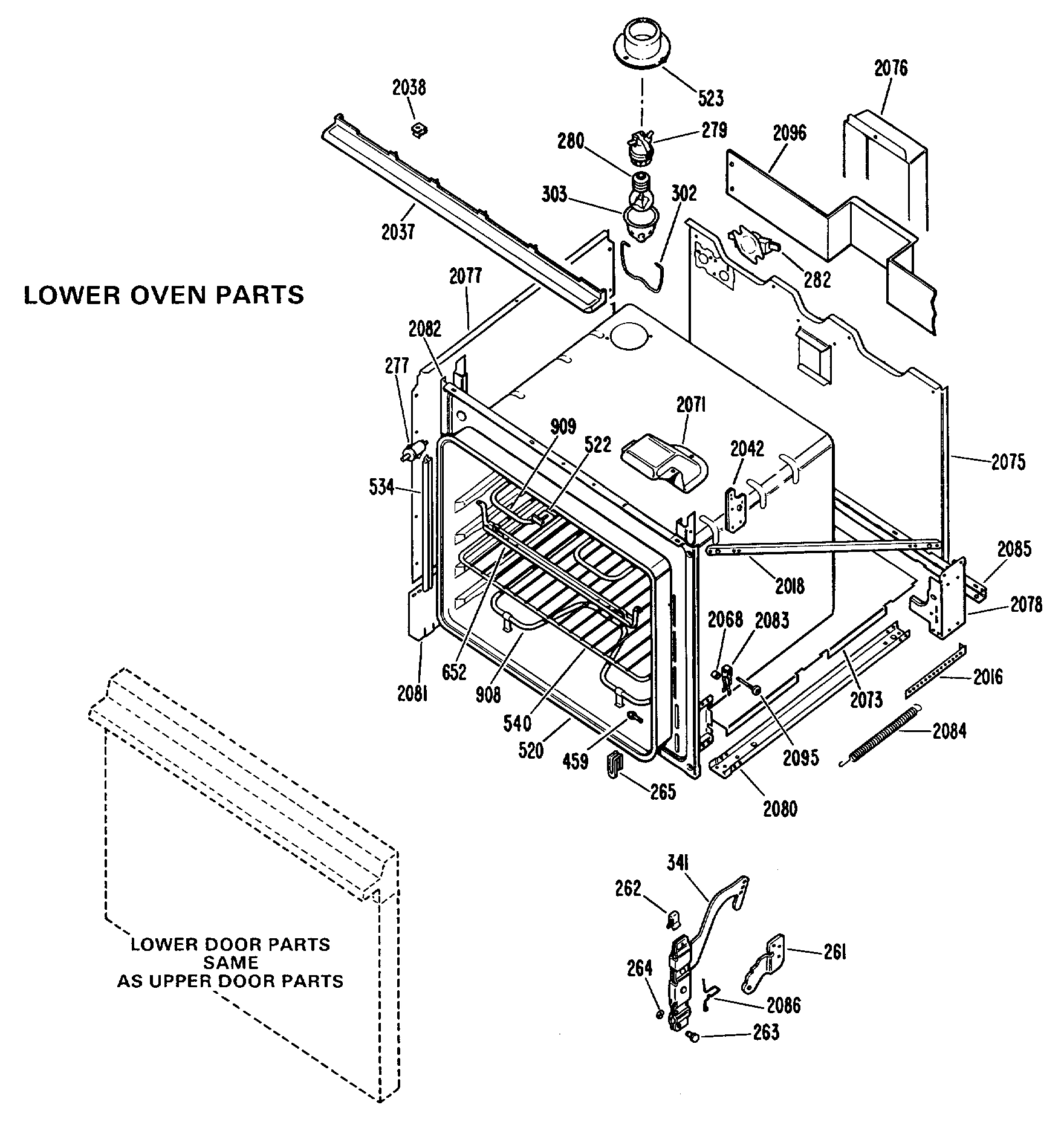 LOWER OVEN PARTS