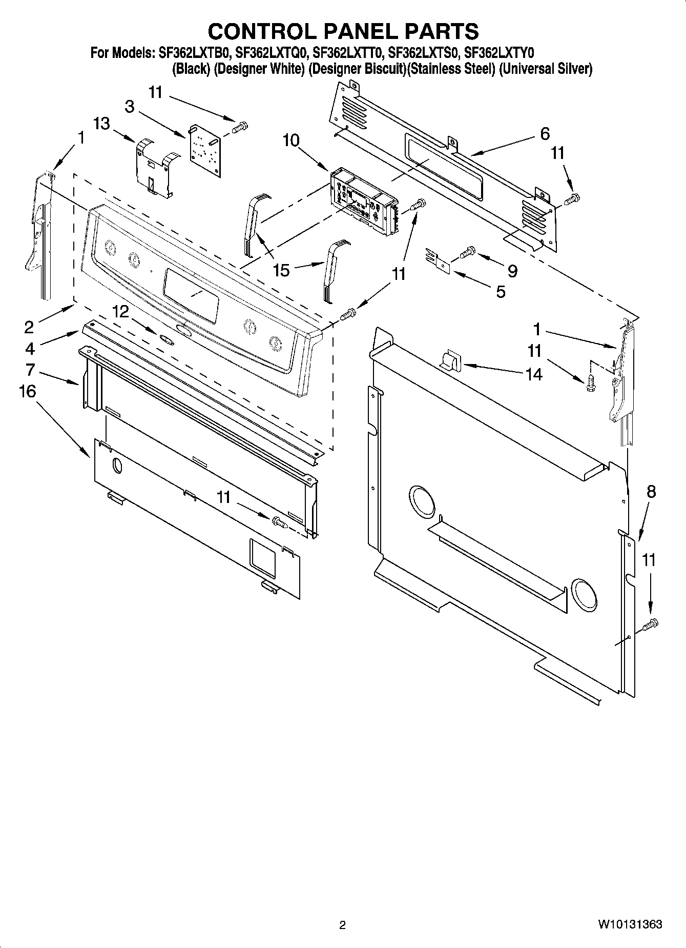 02 - CONTROL PANEL PARTS
