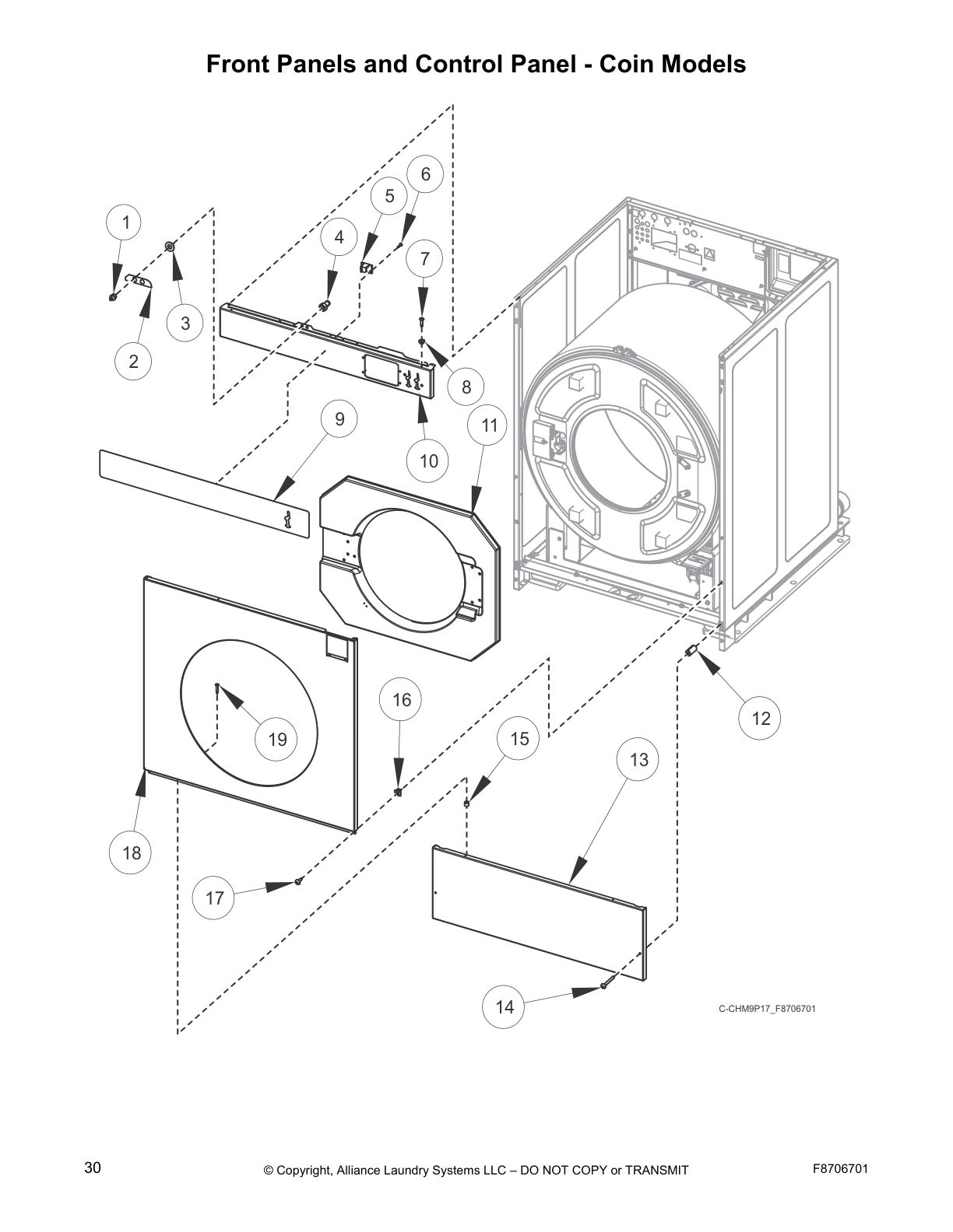 Front Panels and Control Panel - Coin Models