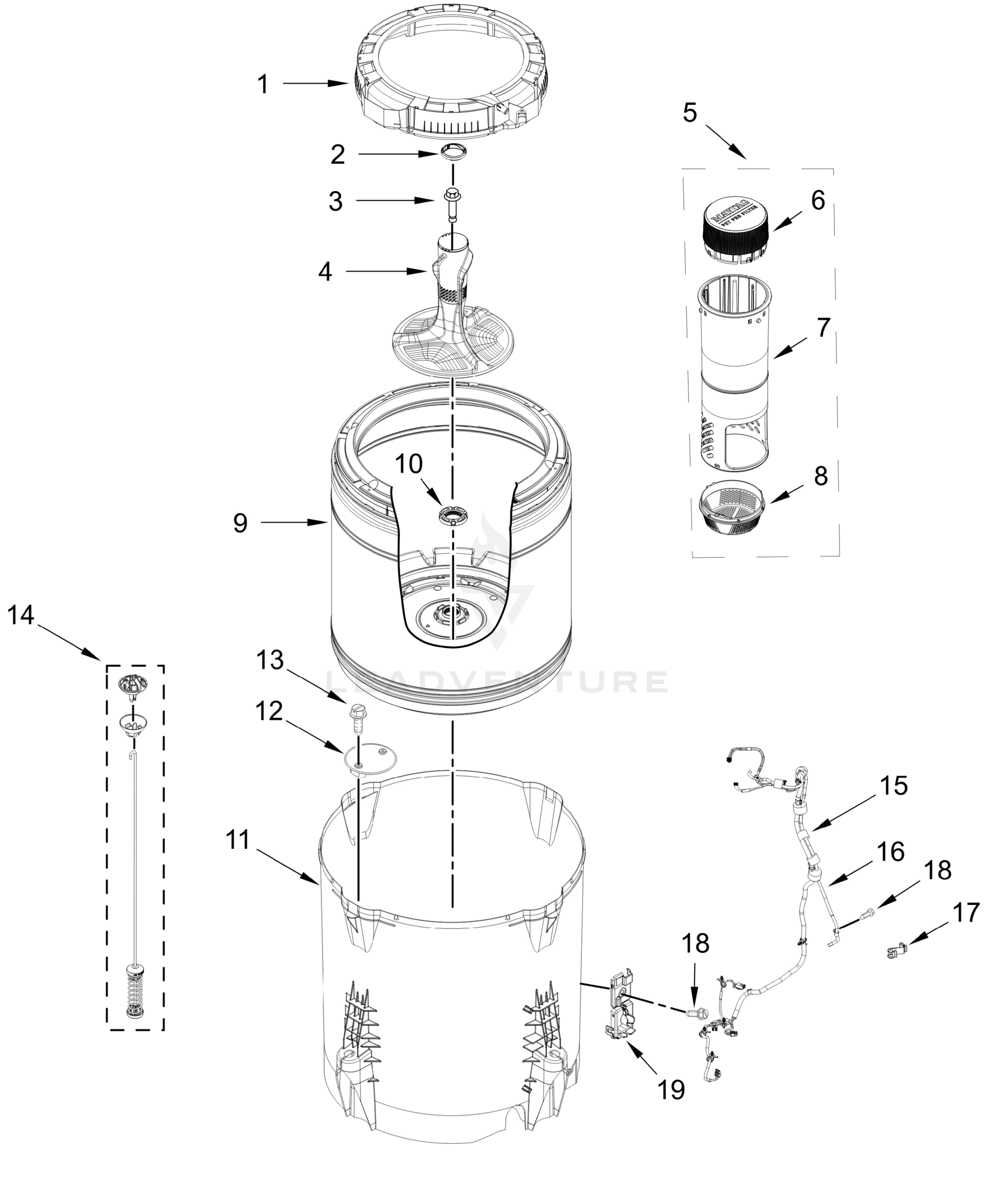 BASKET AND TUB PARTS