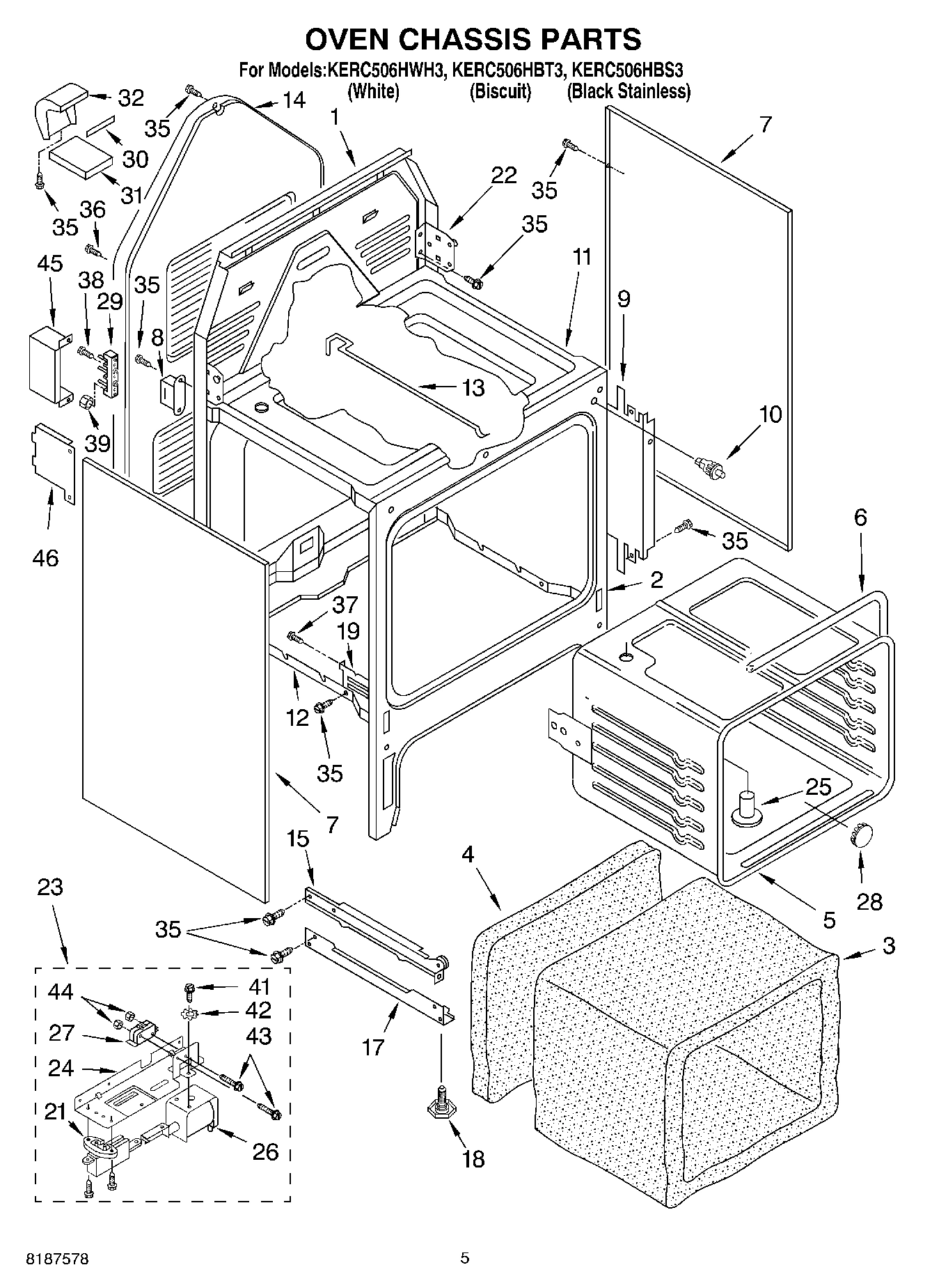 04 - OVEN CHASSIS PARTS