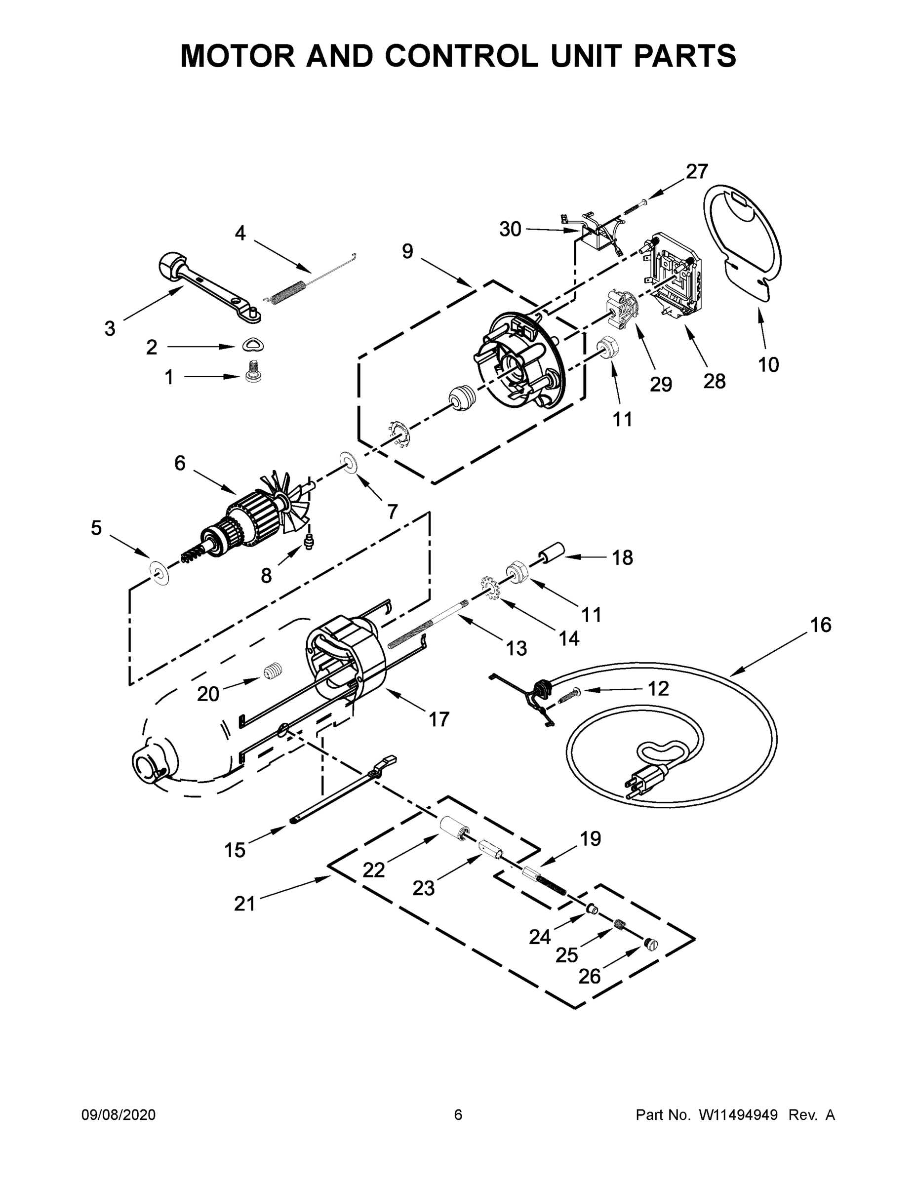 04 - MOTOR AND CONTROL UNIT PARTS