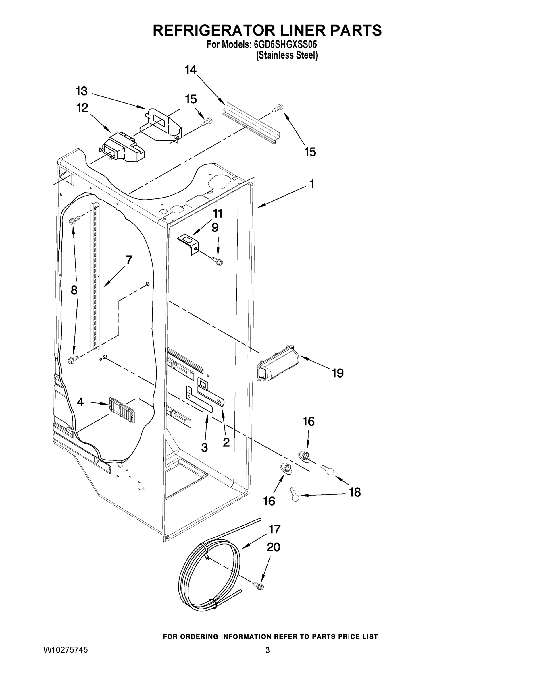 02 - REFRIGERATOR LINER PARTS