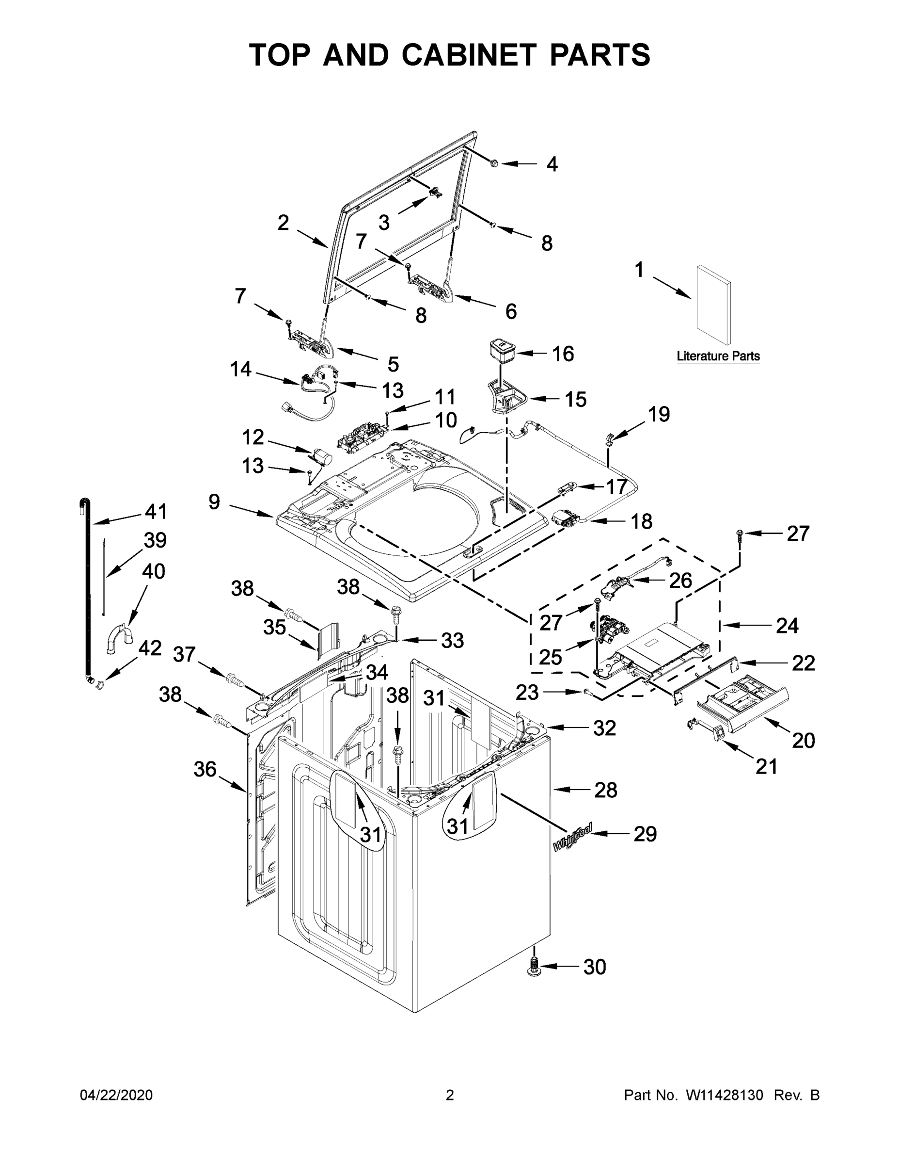02 - TOP AND CABINET PARTS